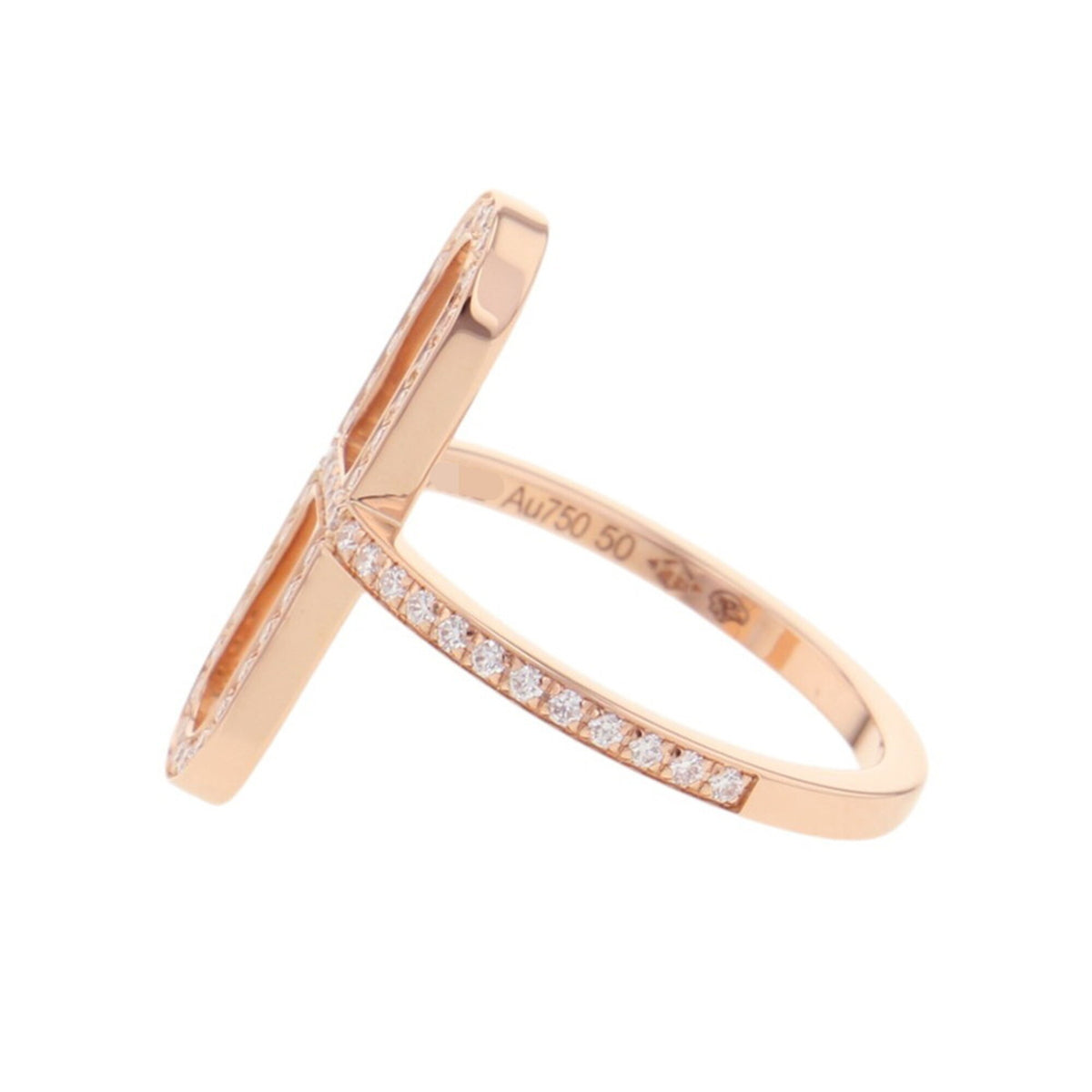 Hermes Chaine D'ancre Pink Gold (18K) Band Ring (Pre-Owned)