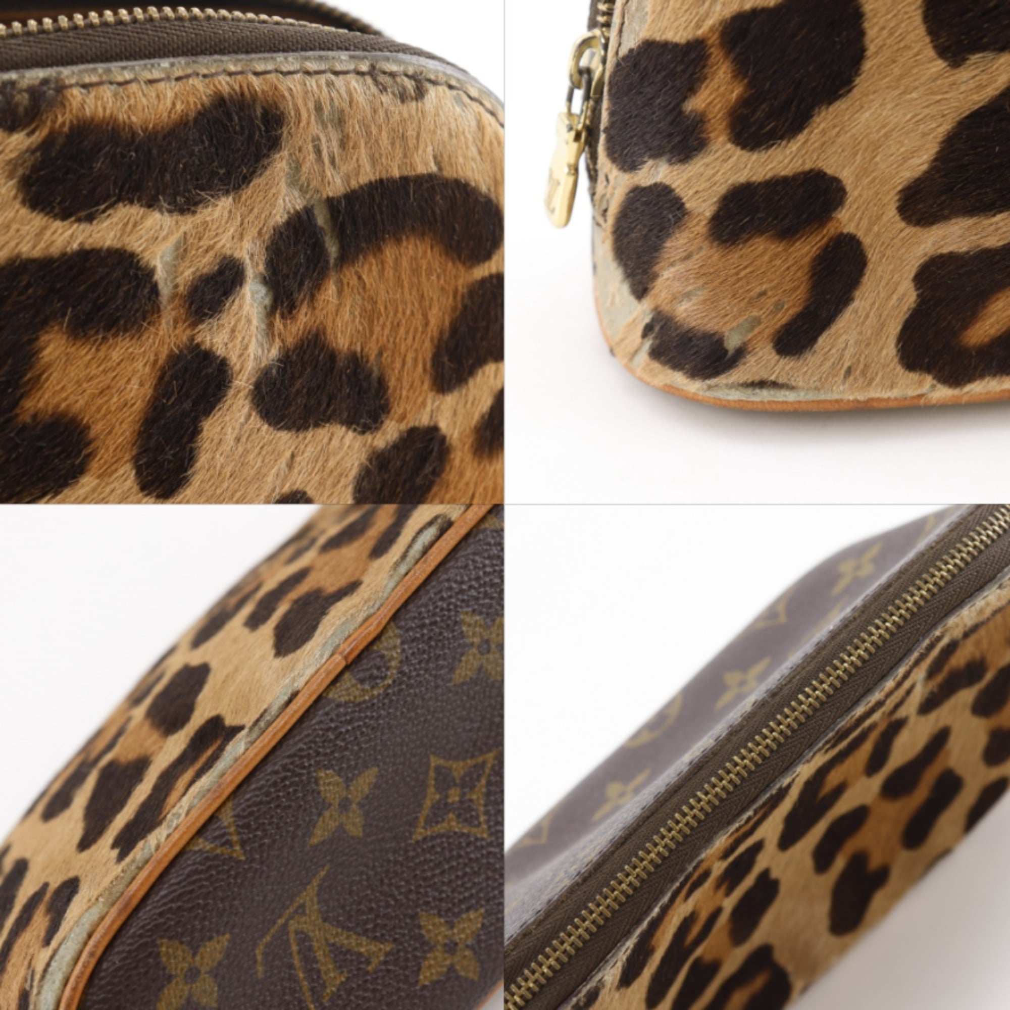 Louis Vuitton Brown Monogram Leather Pouch (Pre-Owned)