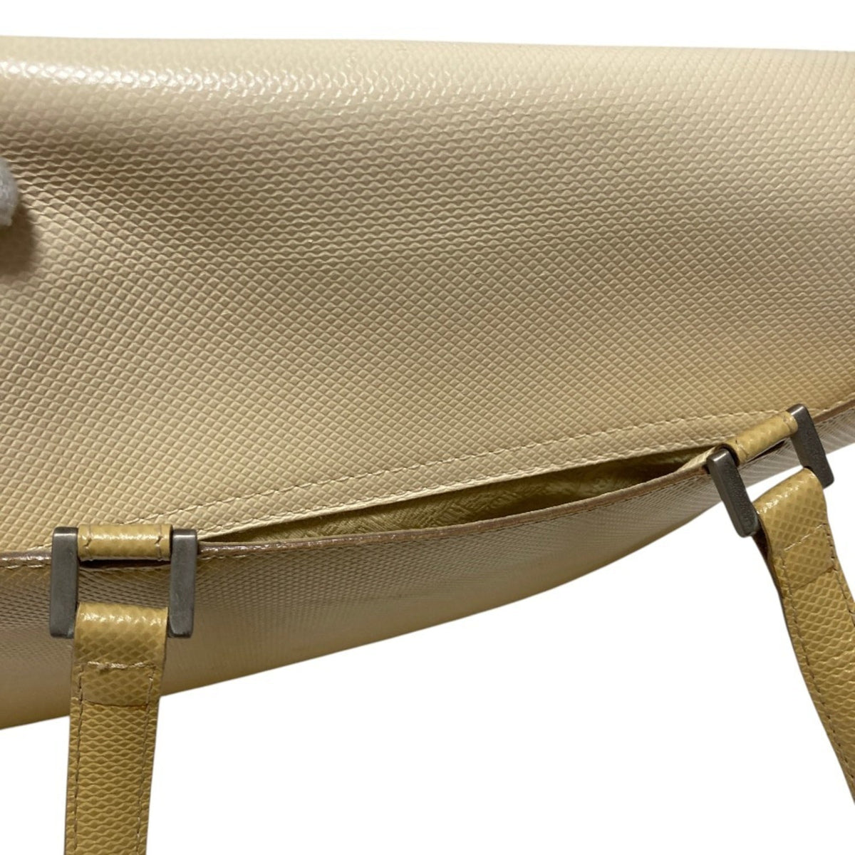Bottega Veneta Beige White Leather Tote Bag (Pre-Owned)