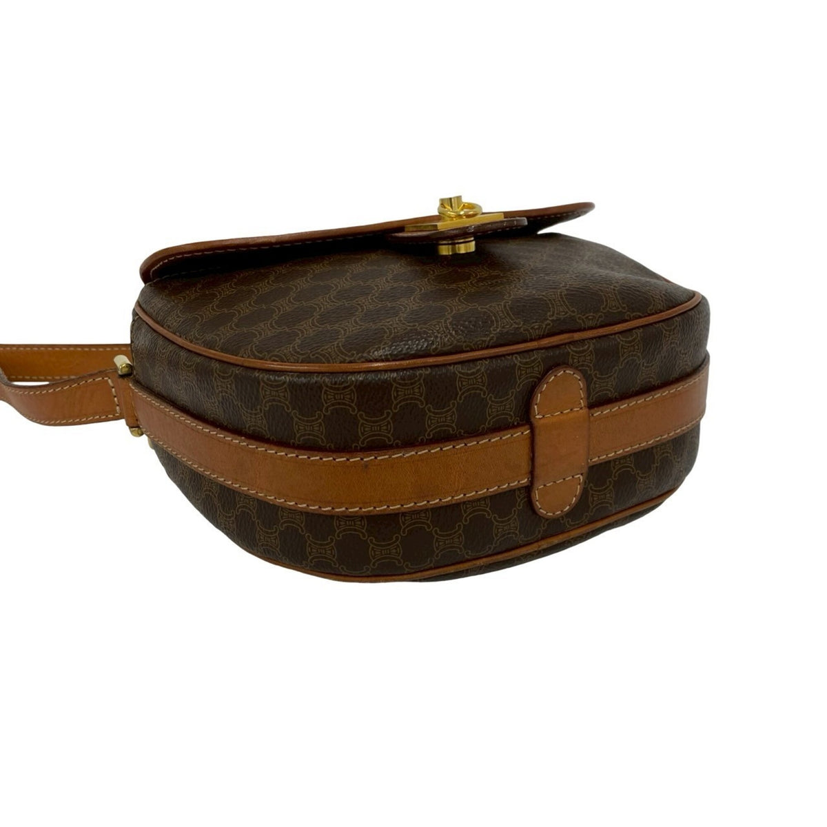 Celine Brown Leather Pvc Pochette Shoulder Bag (Pre-Owned)
