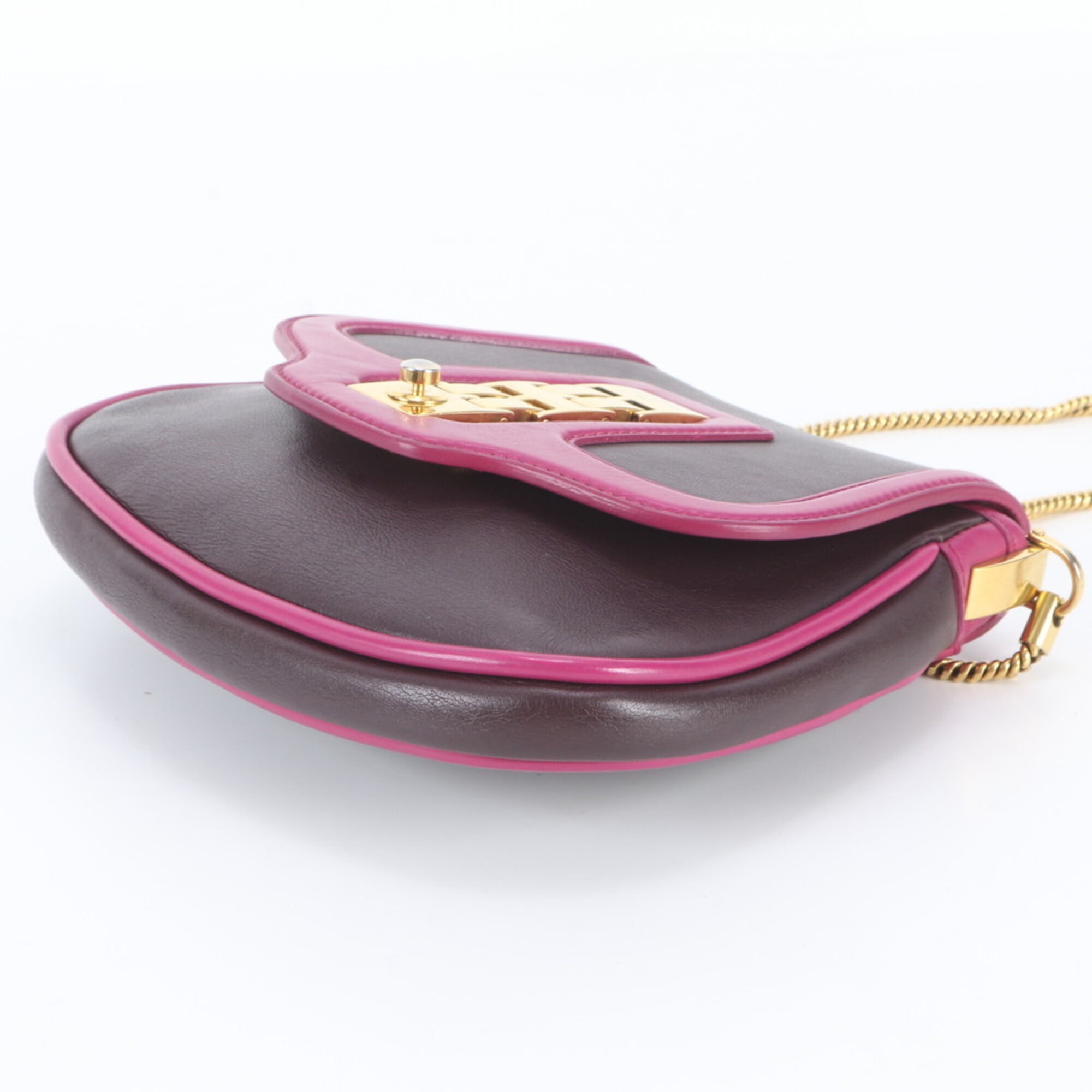 Louis Vuitton Prune Leather Shoulder Bag (Pre-Owned)