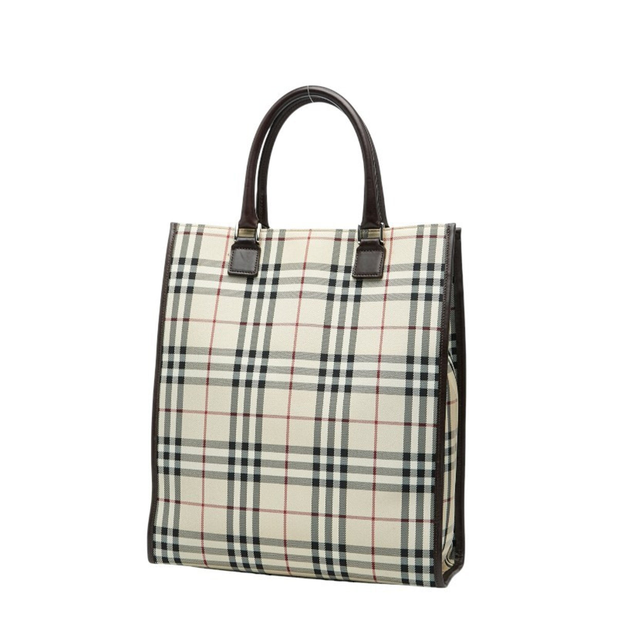 Burberry Beige Multi-Color Pvc Leather Handbag Tote Bag (Pre-Owned)