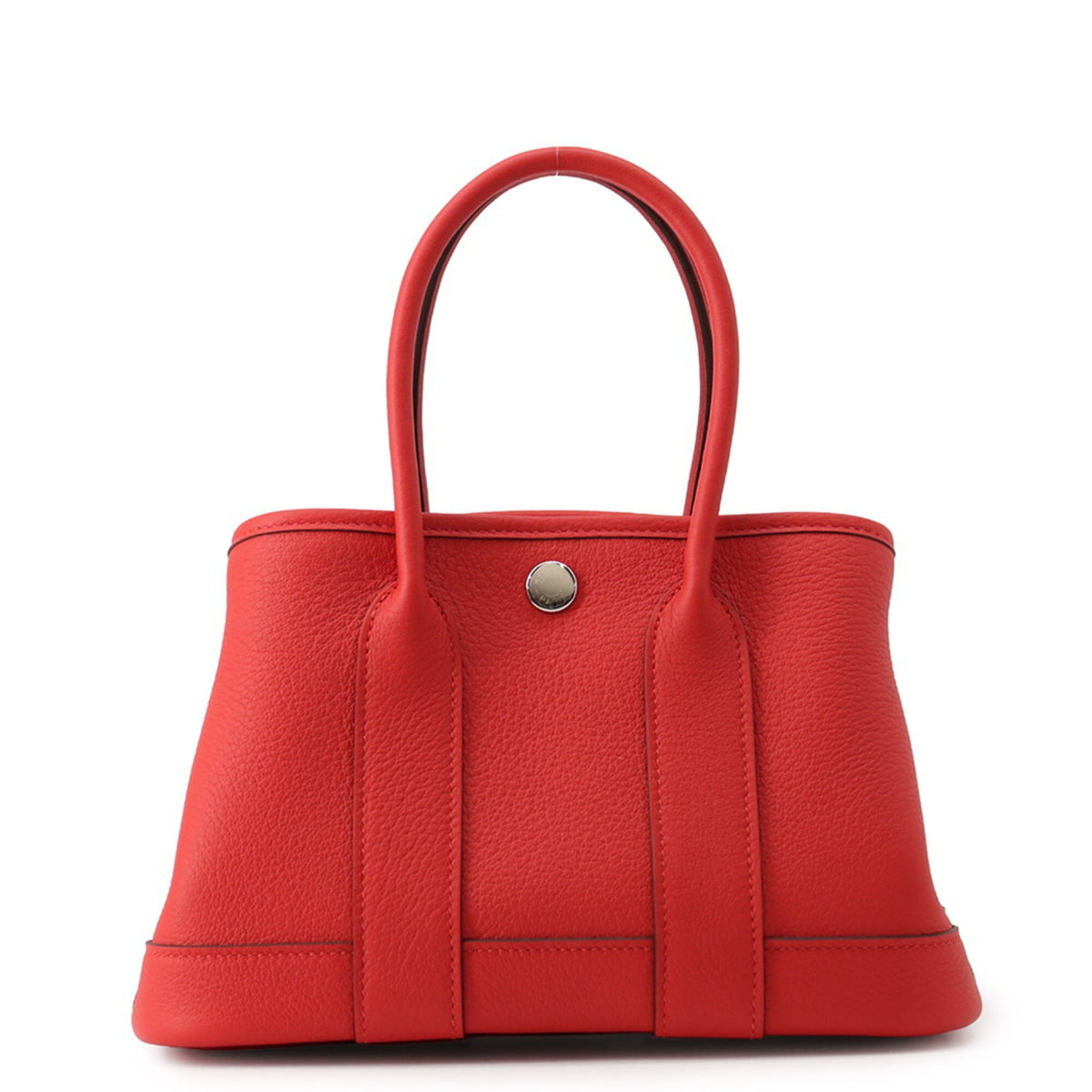 Hermes Garden Silver Negonda Leather Handbag Tote Bag