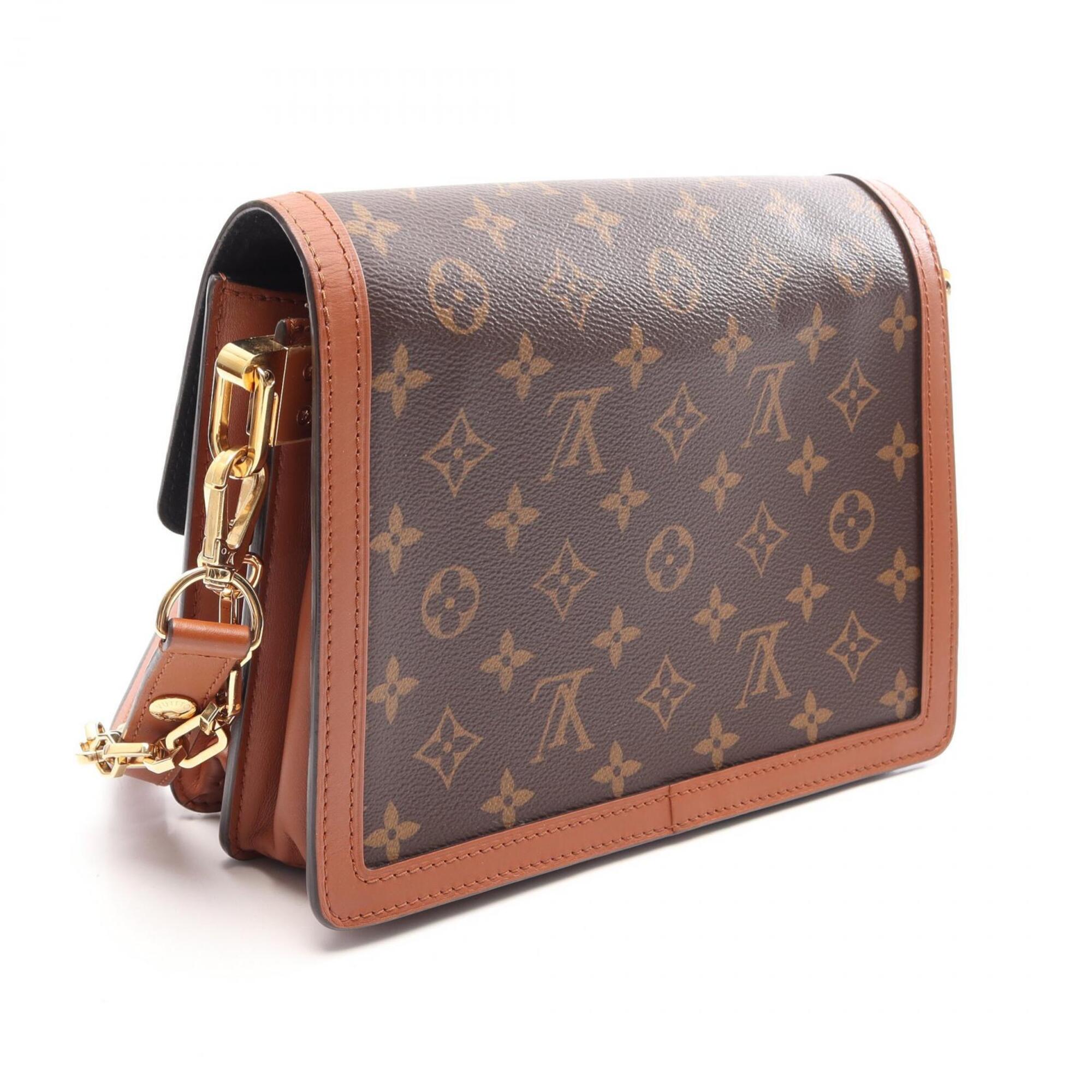 Louis Vuitton Beige Brown Monogram Reverse Coated Canvas Leather Handbag Shoulder Bag (Pre-Owned)