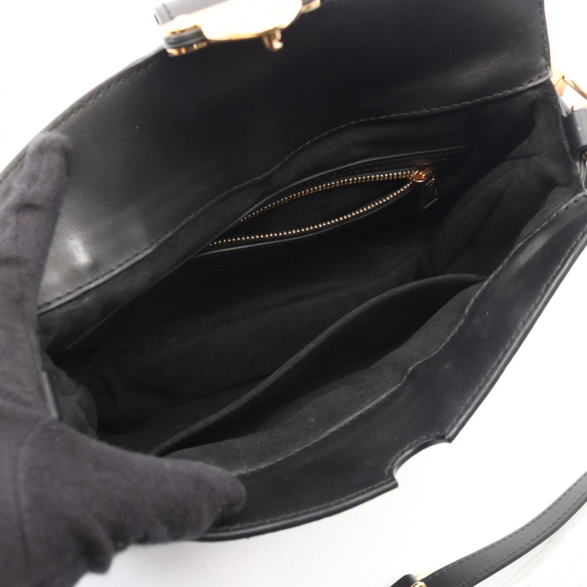 Louis Vuitton Brown Coated Canvas Leather Handbag Shoulder Bag (Pre-Owned)