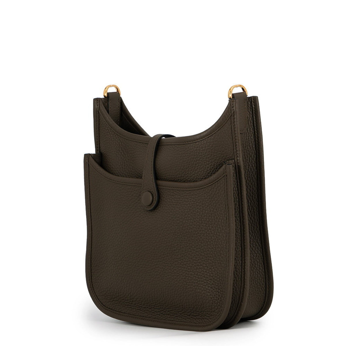 Hermes Brown Taurillon Clemence Leather Shoulder Bag