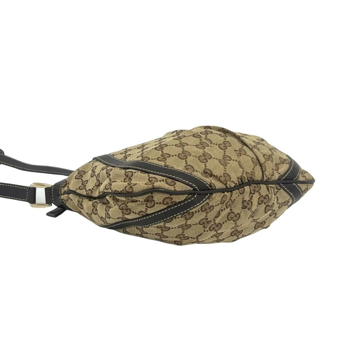 Gucci Brown Canvas Leather Crossbody Bag Pochette Shoulder Bag (Pre-Owned)