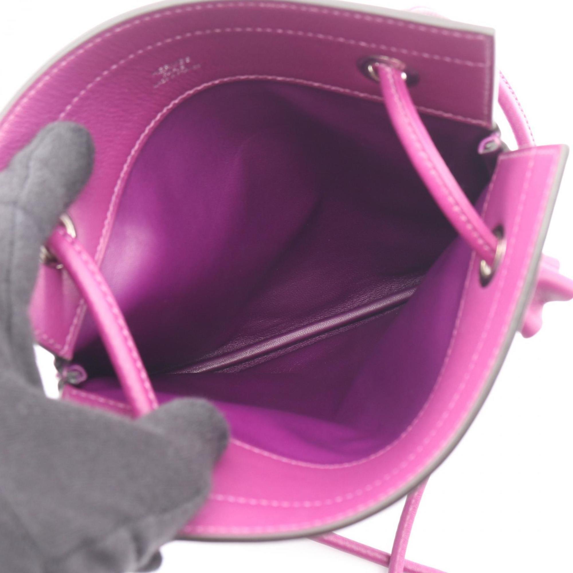 Hermes Anemone Purple Swift Leather Leather Handbag Shoulder Bag (Pre-Owned)