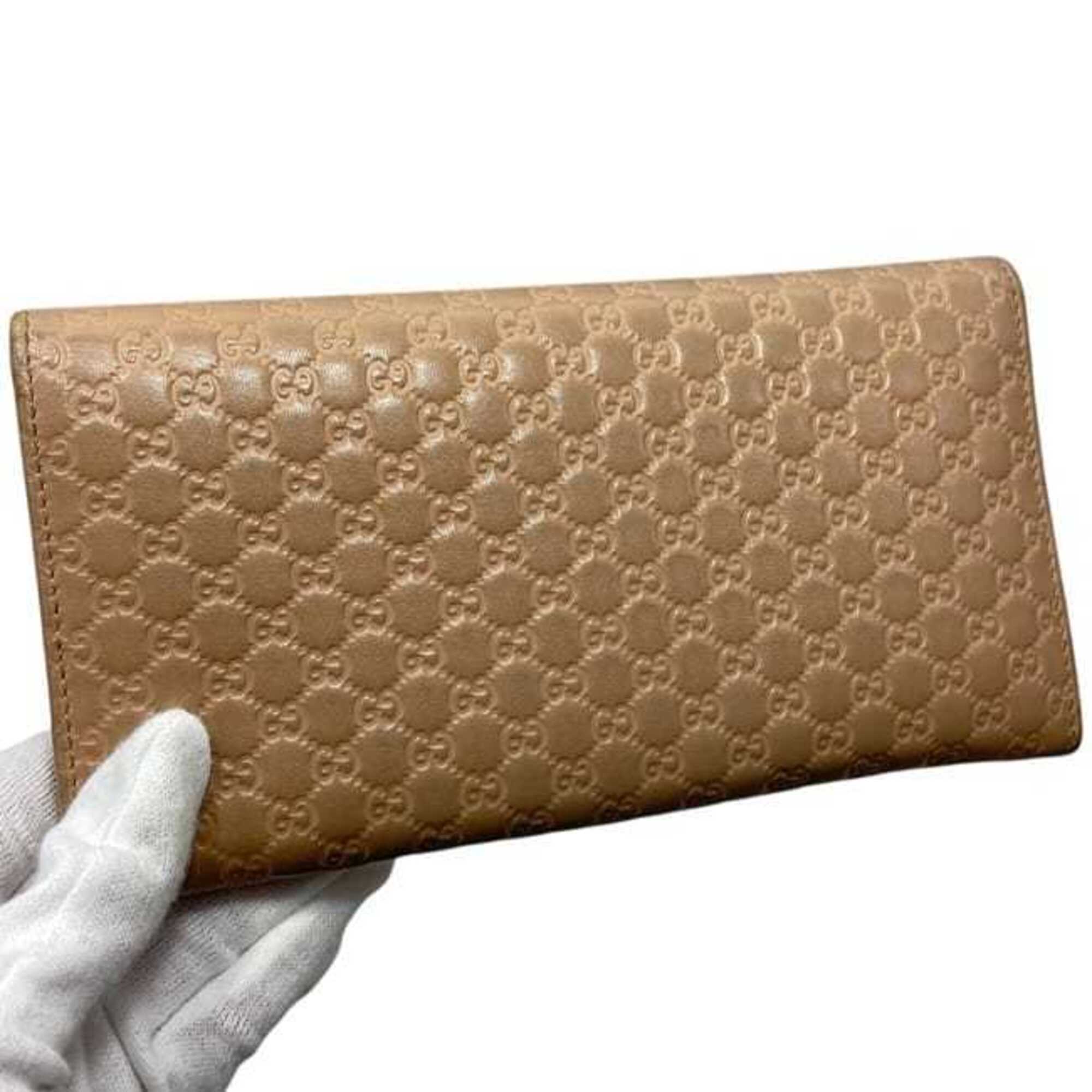 Gucci Microguccissima Beige Micro Gg Leather Long Wallet (Bi-Fold) (Pre-Owned)