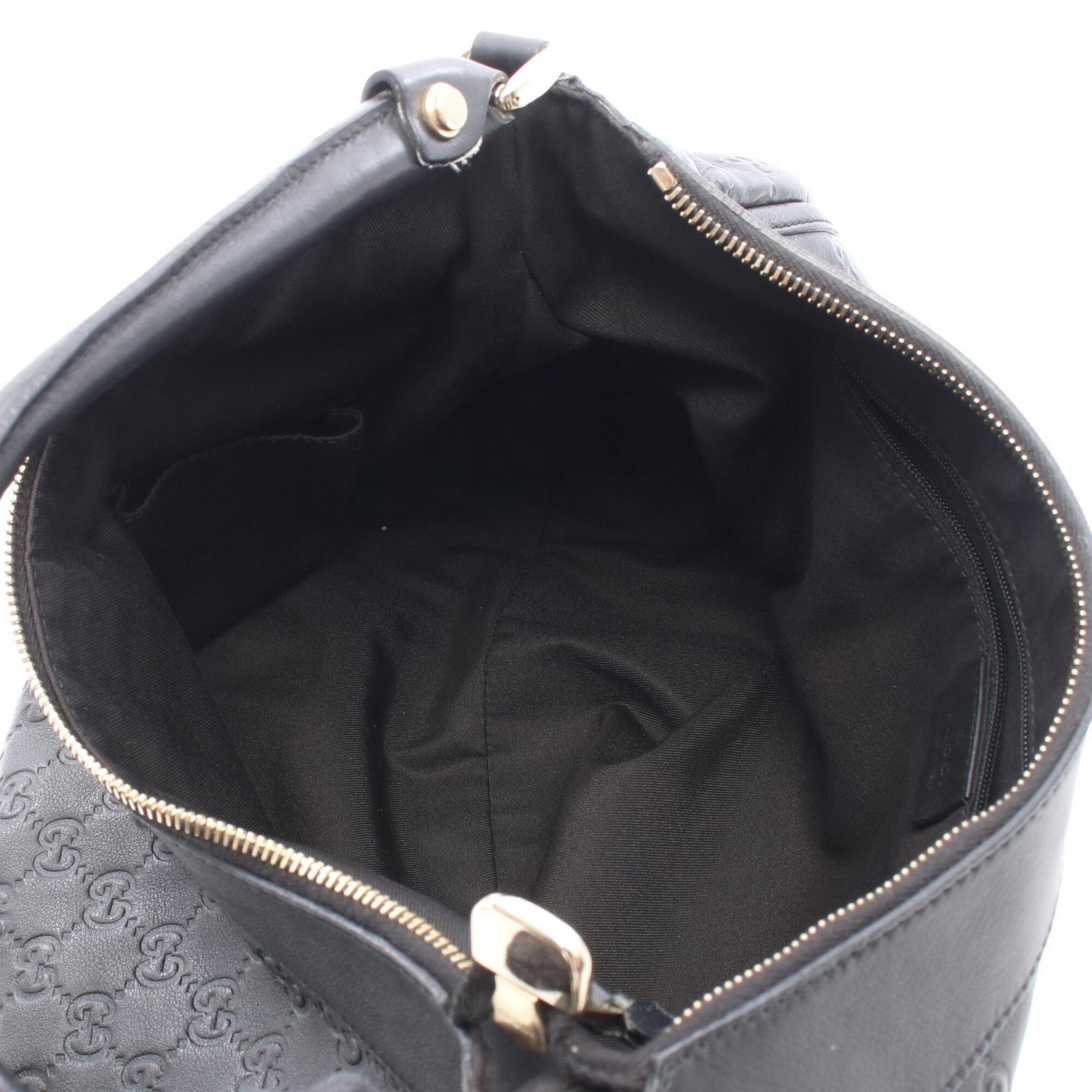 Gucci Black Leather Handbag Shoulder Bag (Pre-Owned)