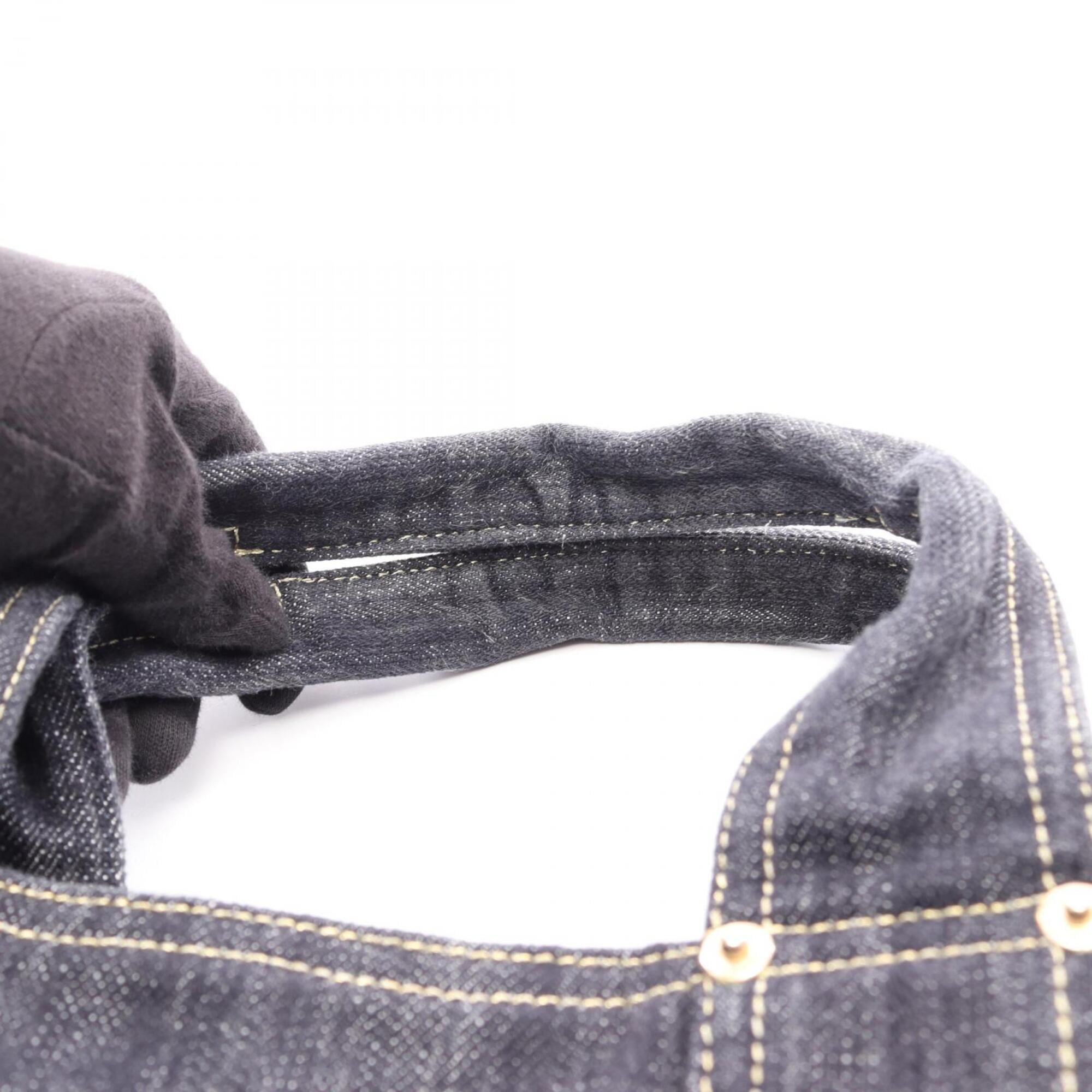 Chanel Navy Denim Leather Handbag (Pre-Owned)