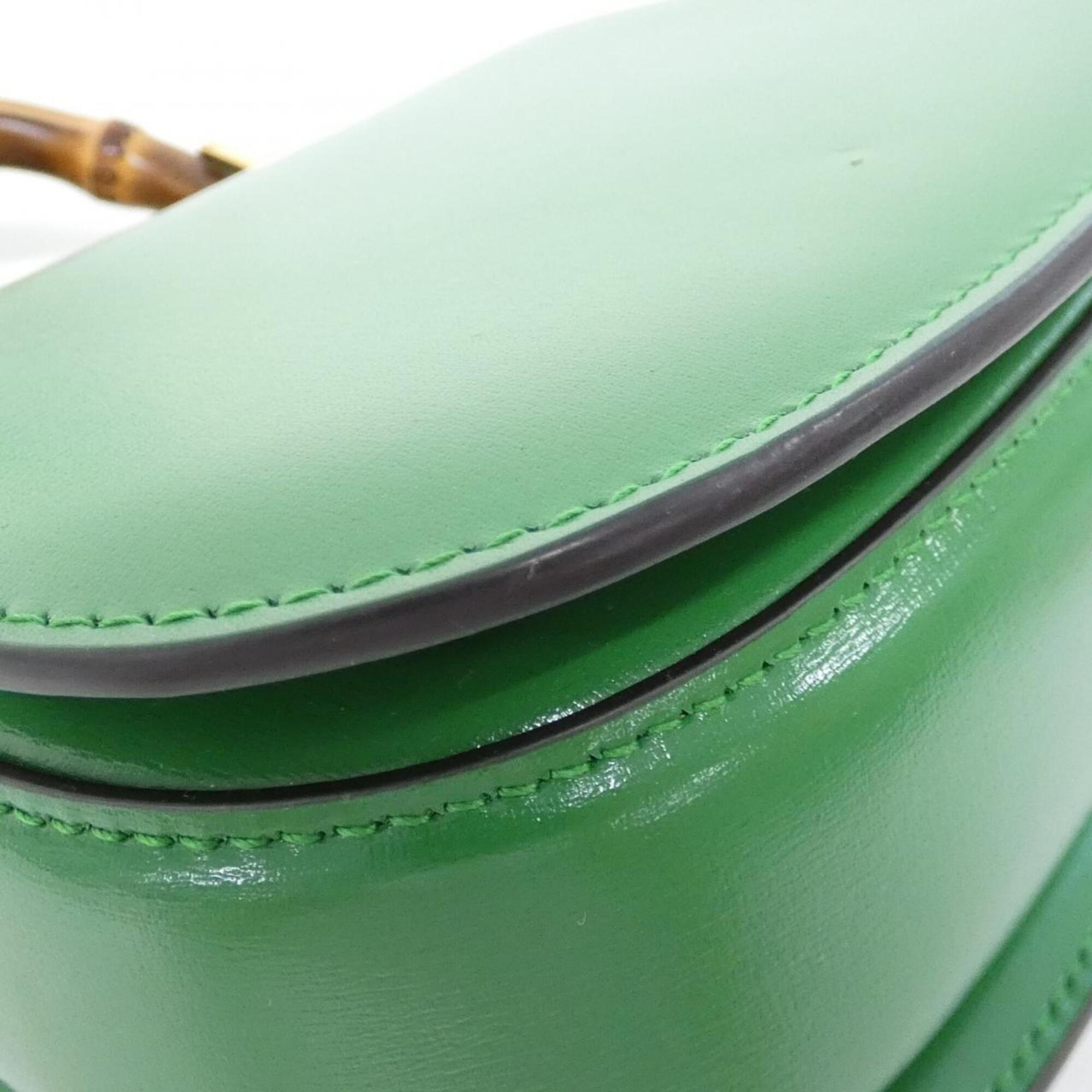 Gucci Green Leather Handbag (Pre-Owned)