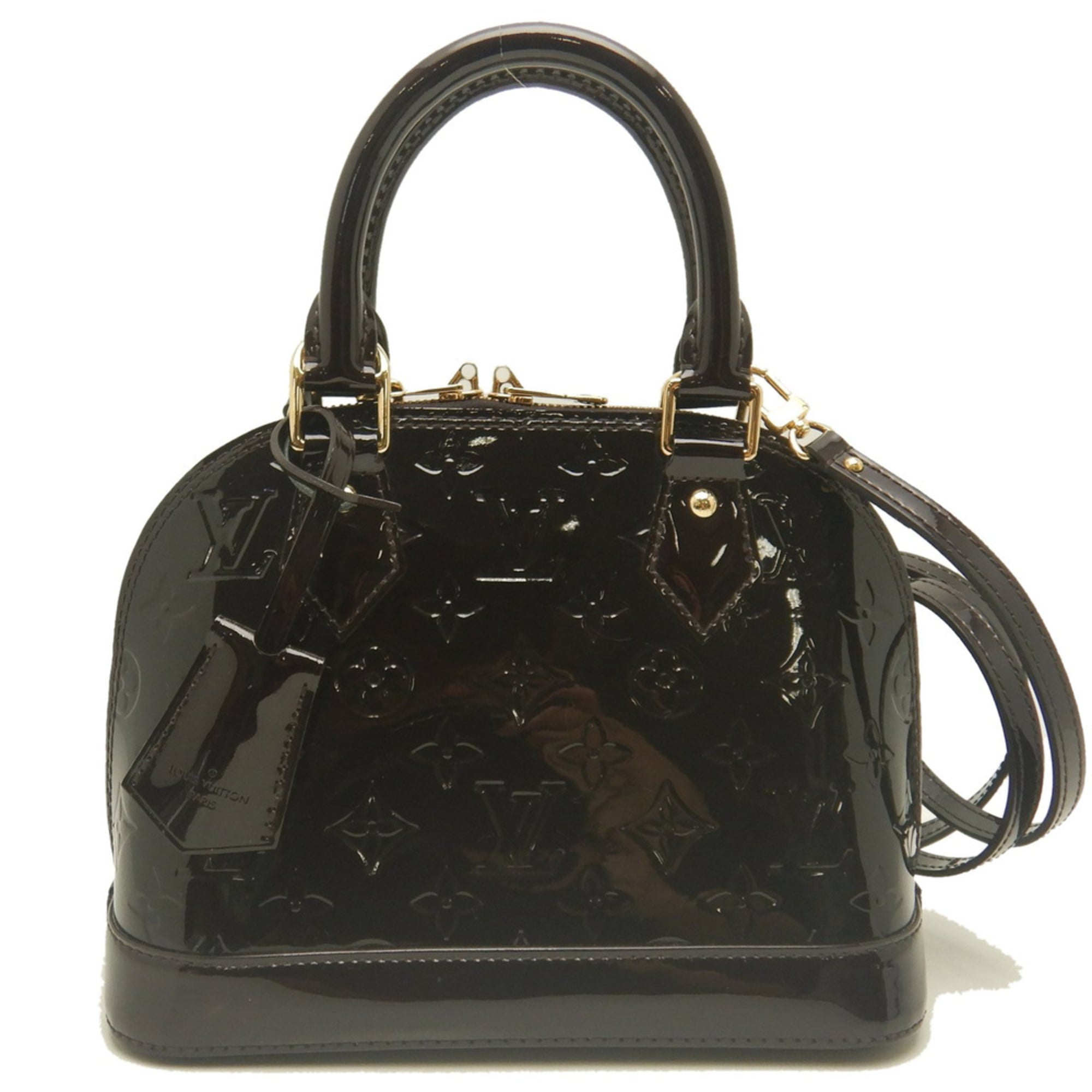 Louis Vuitton Amarante Vernis Monogram Handbag (Pre-Owned)