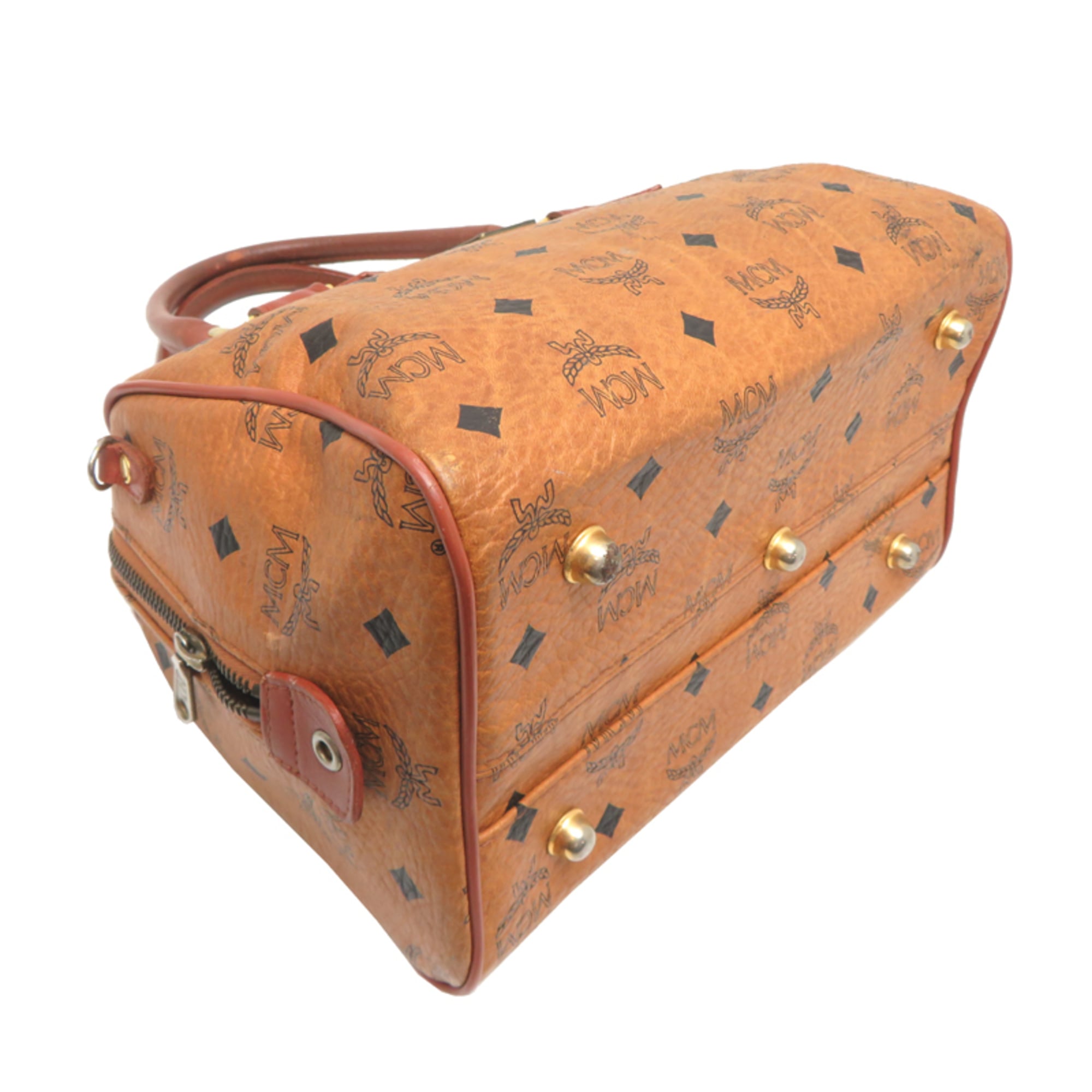 Mcm Brown Pvc Boston Bag (Pre-Owned)