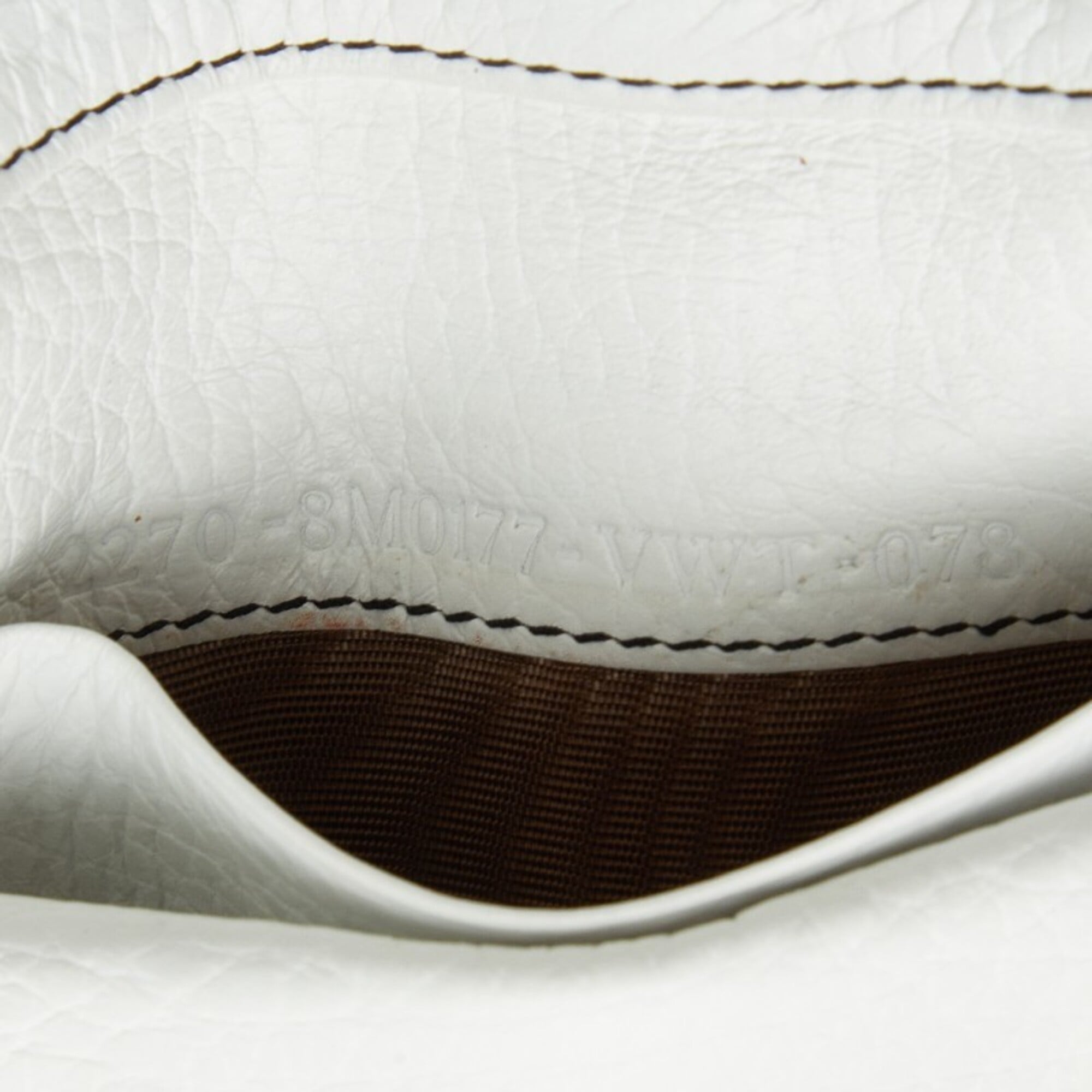 Fendi Brown White Canvas Leather Wallet (Tri-Fold) (Pre-Owned)