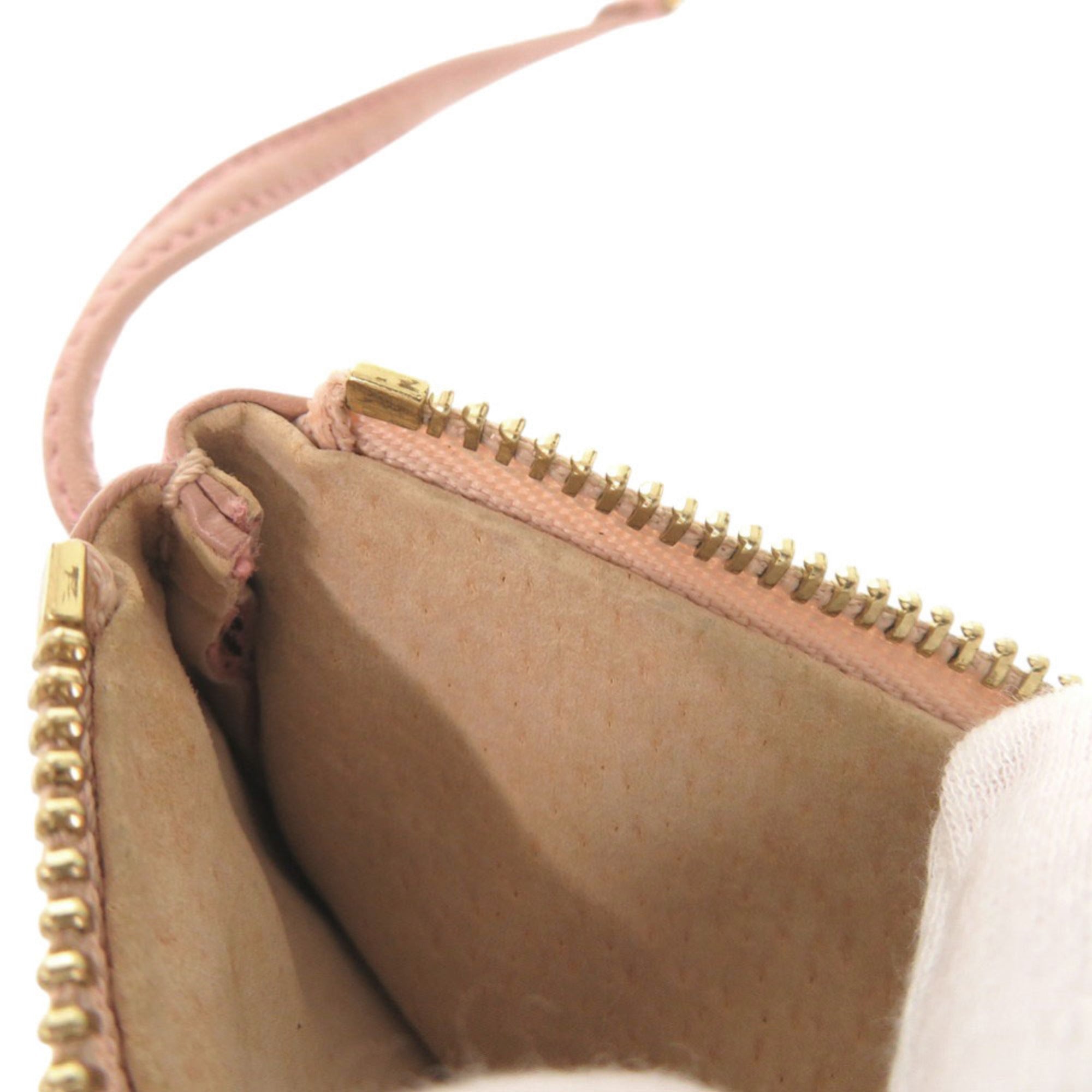 Loewe Pink Leather Coin Purse/Coin Case (Pre-Owned)