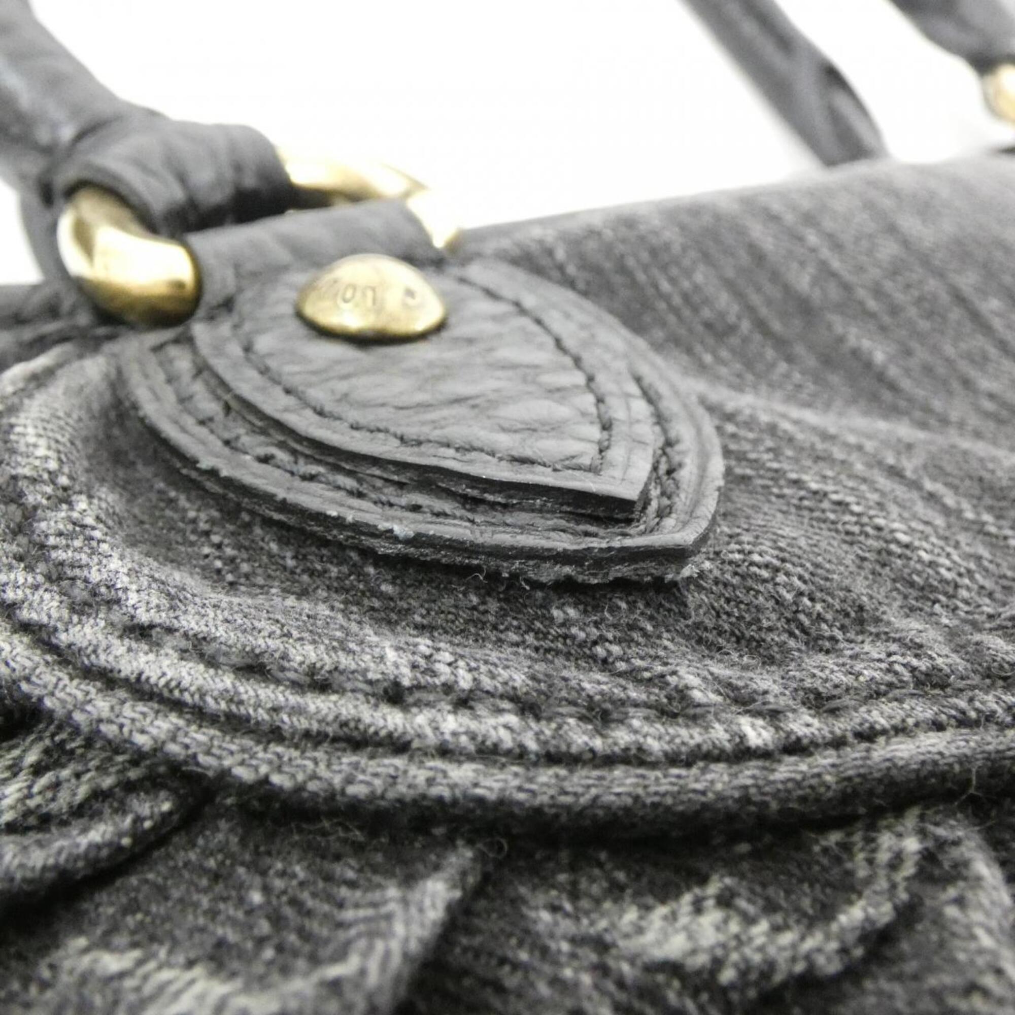 Louis Vuitton Monogram Denim Black Monogram Denim Handbag (Pre-Owned)
