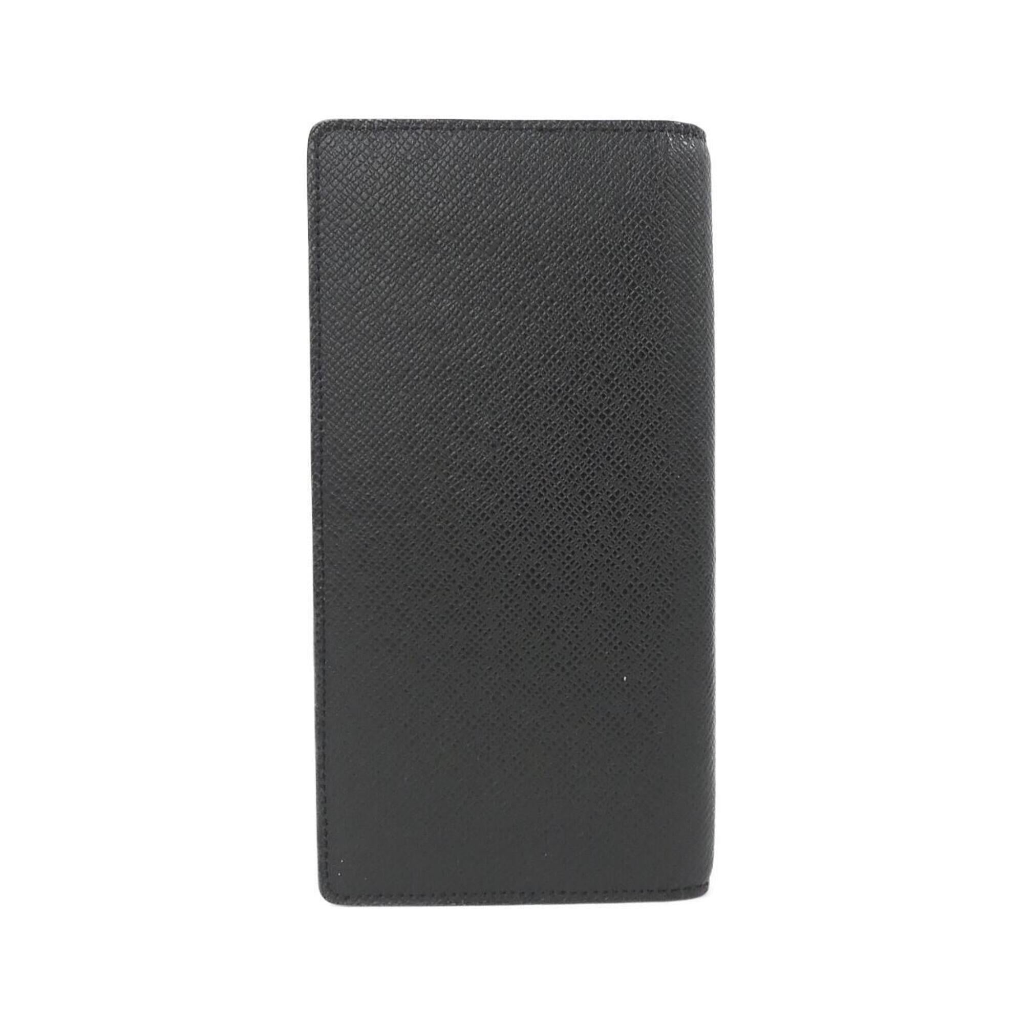Louis Vuitton Black Leather Long Wallet (Bi-Fold) (Pre-Owned)