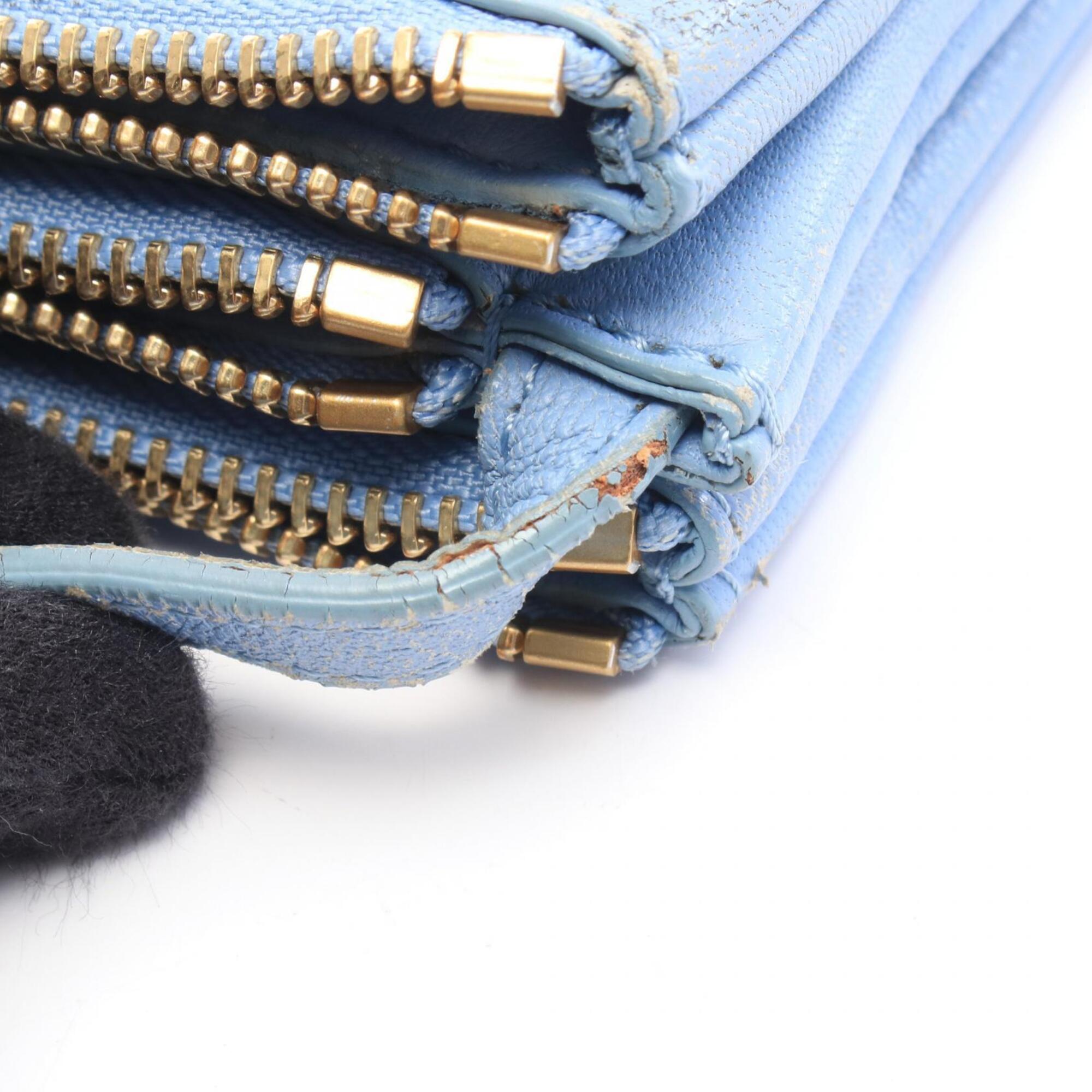 Celine Blue Leather Shoulder Bag (Pre-Owned)