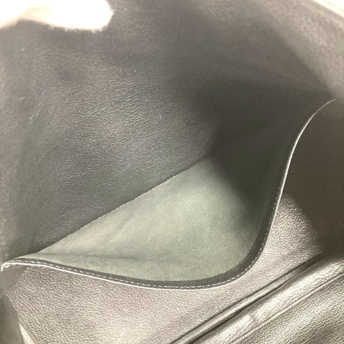 Hermes Black Leather Handbag Tote Bag (Pre-Owned)