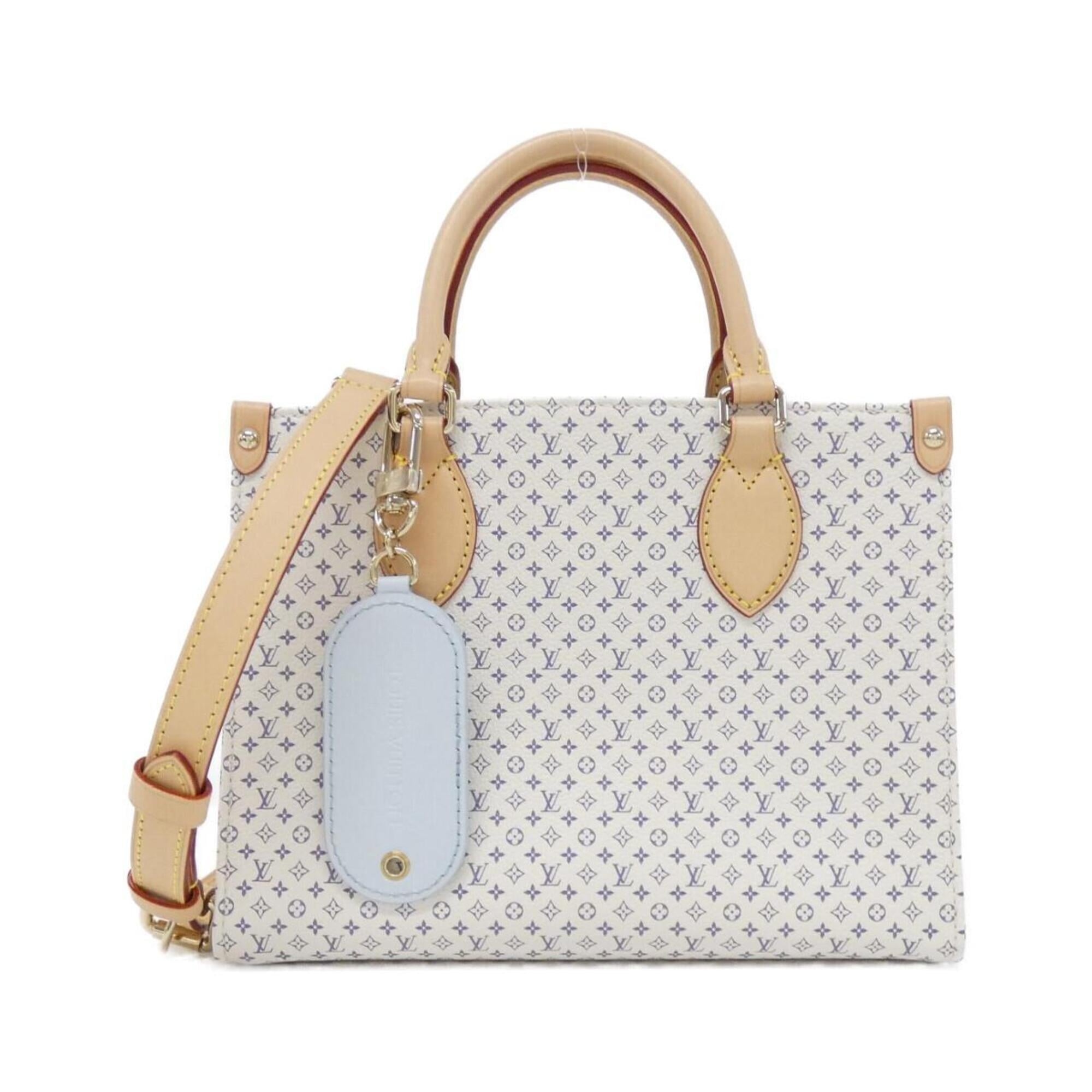 Louis Vuitton Azur Blue White Leather Handbag (Pre-Owned)