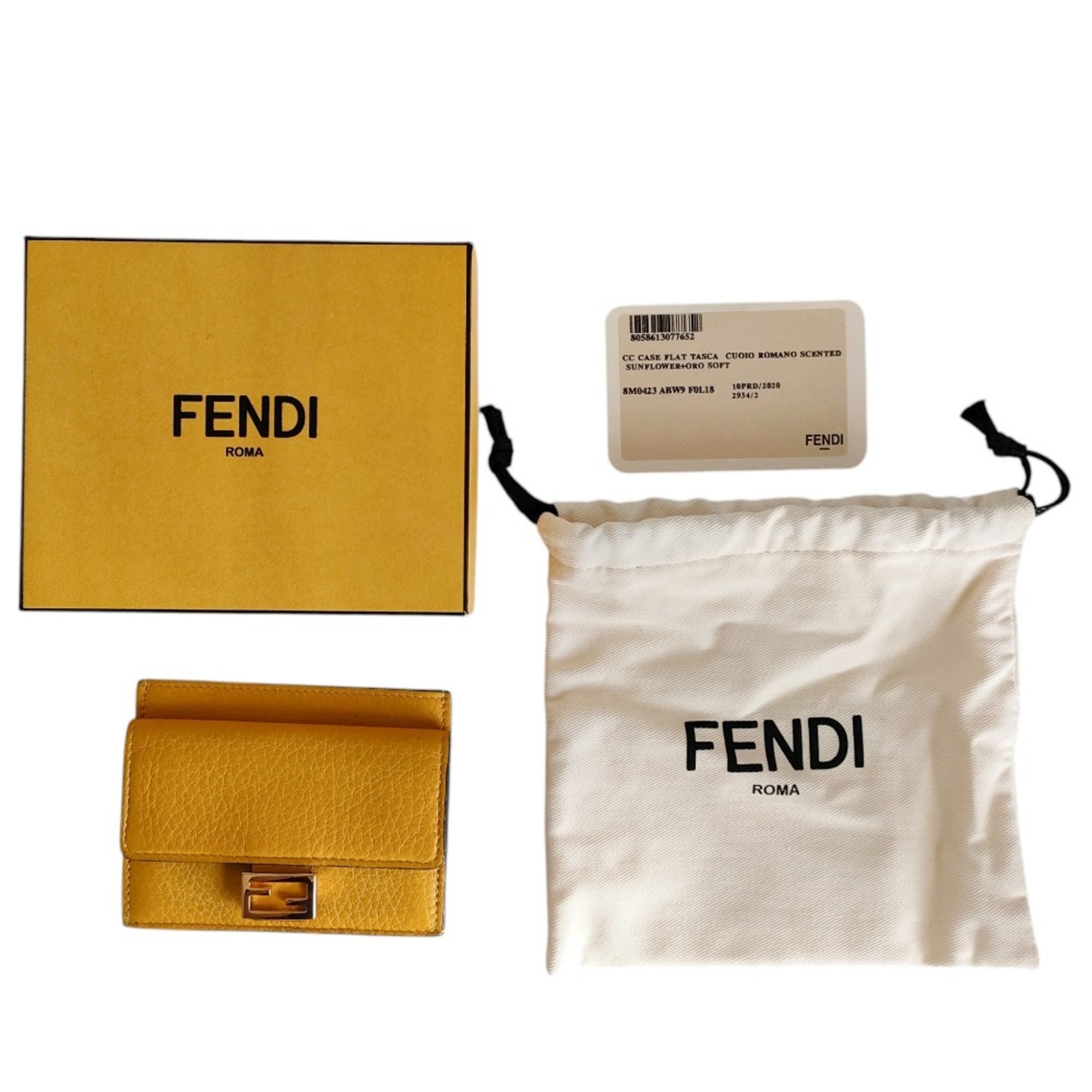 Fendi Yellow Leather Wallet (Bi-Fold) (Pre-Owned)