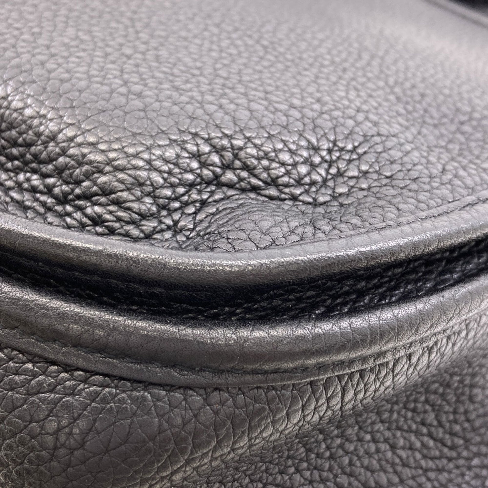 Hermes Black Taurillon Clemence Leather Shoulder Bag (Pre-Owned)