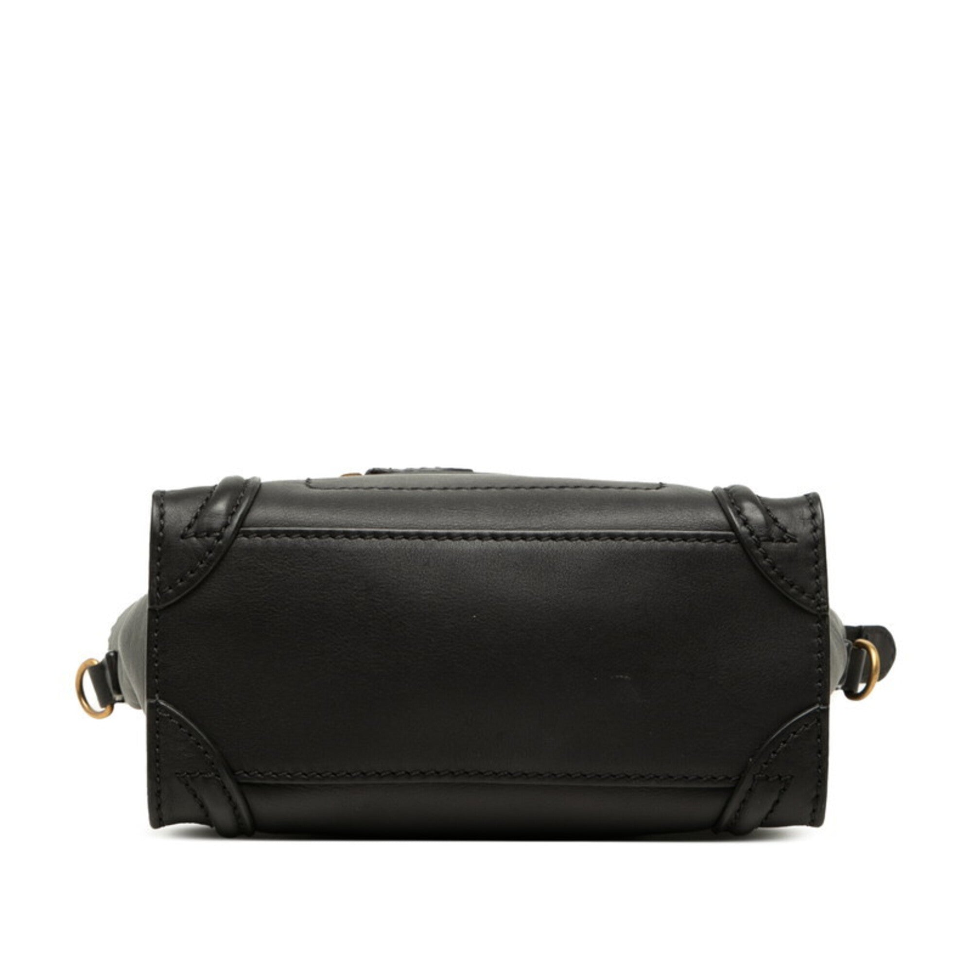 Celine Black Leather Handbag Shoulder Bag (Pre-Owned)
