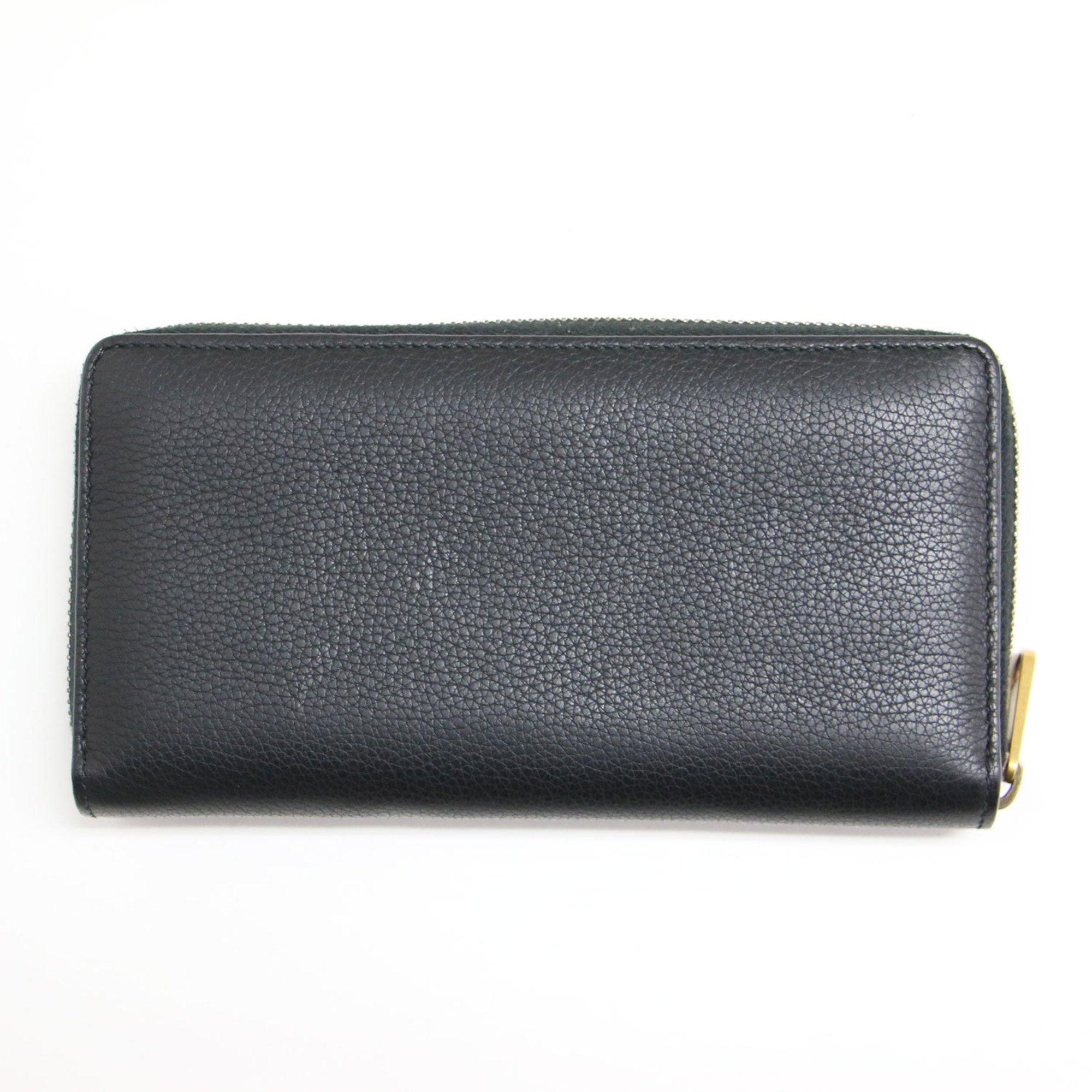 Gucci Black Leather Long Wallet (Bi-Fold) (Pre-Owned)