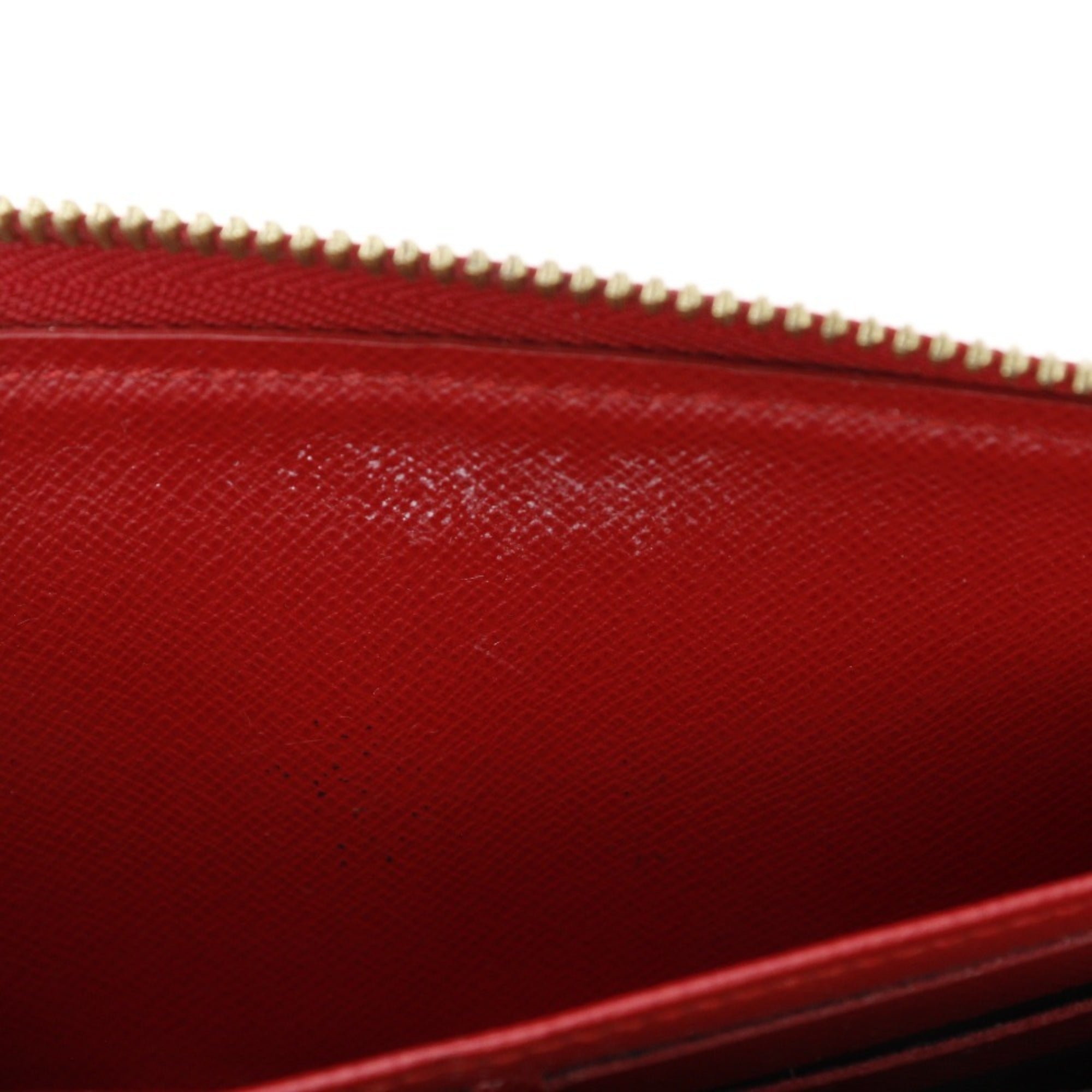 Louis Vuitton Monogram Brown Cerise Red Color Monogram Long Wallet (Bi-Fold) (Pre-Owned)