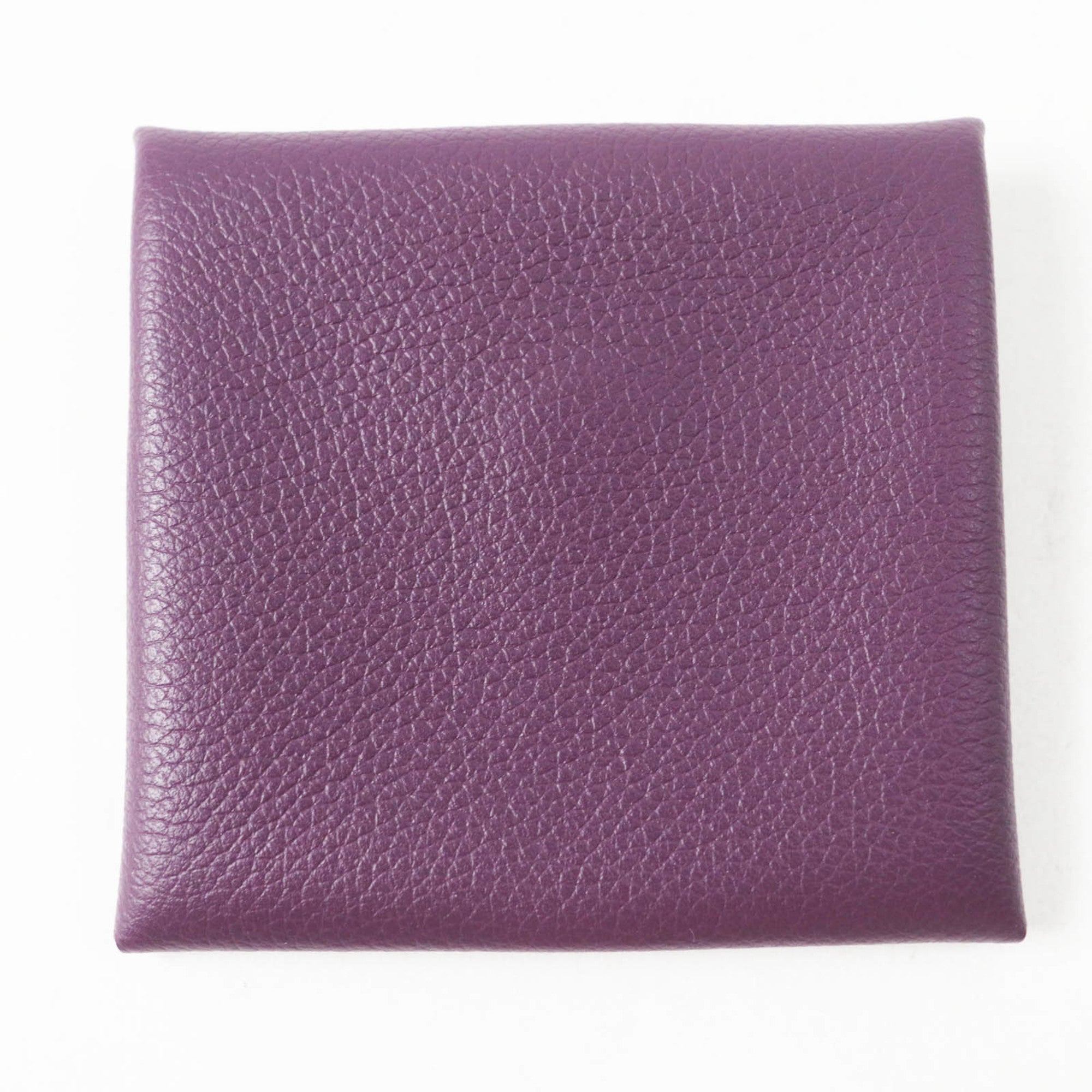 Hermes Bastia Cassis Rouge Garance Leather Coin Purse/Coin Case (Pre-Owned)