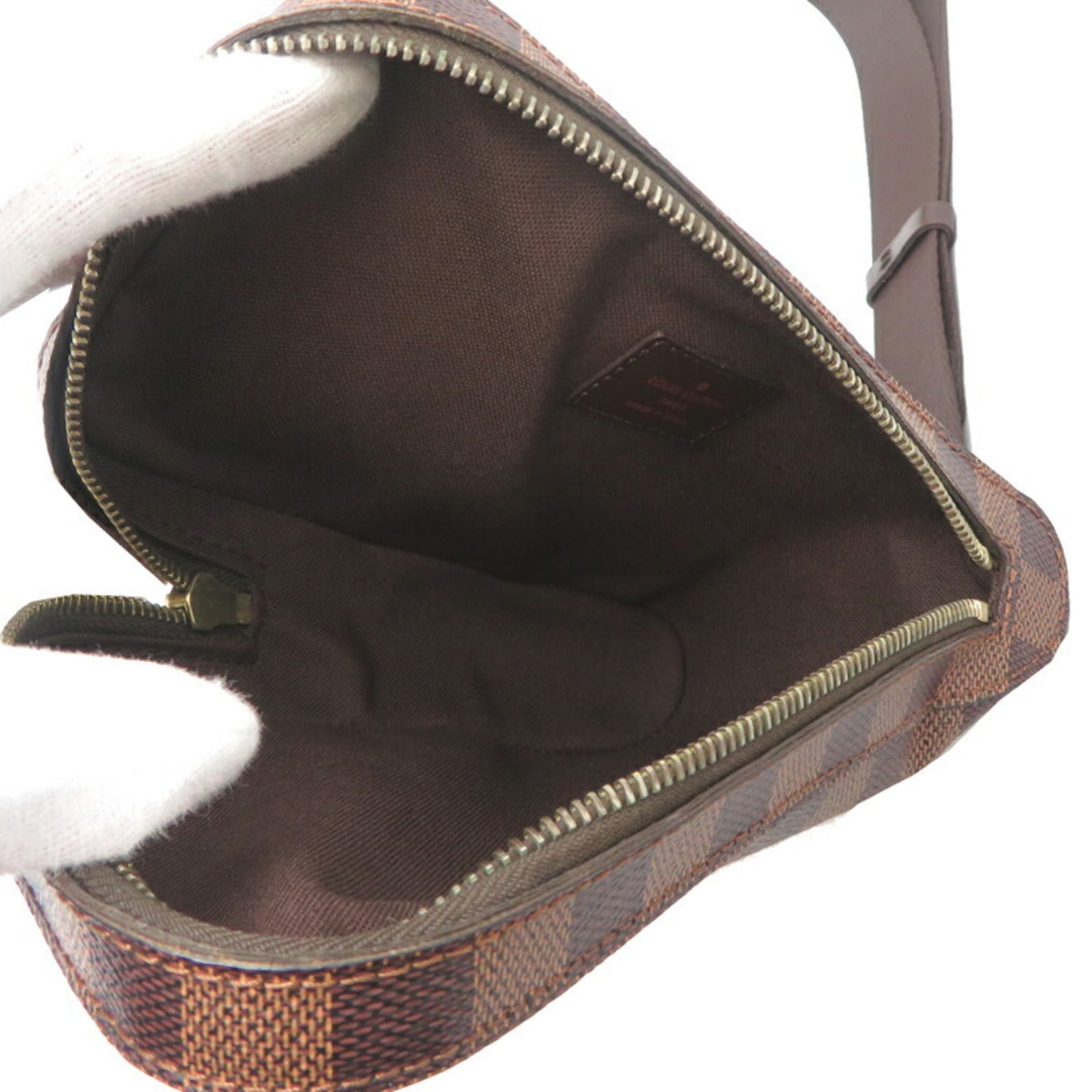 Louis Vuitton Damier Brown Damier Canvas Galle Leather Sling Bag (Pre-Owned)