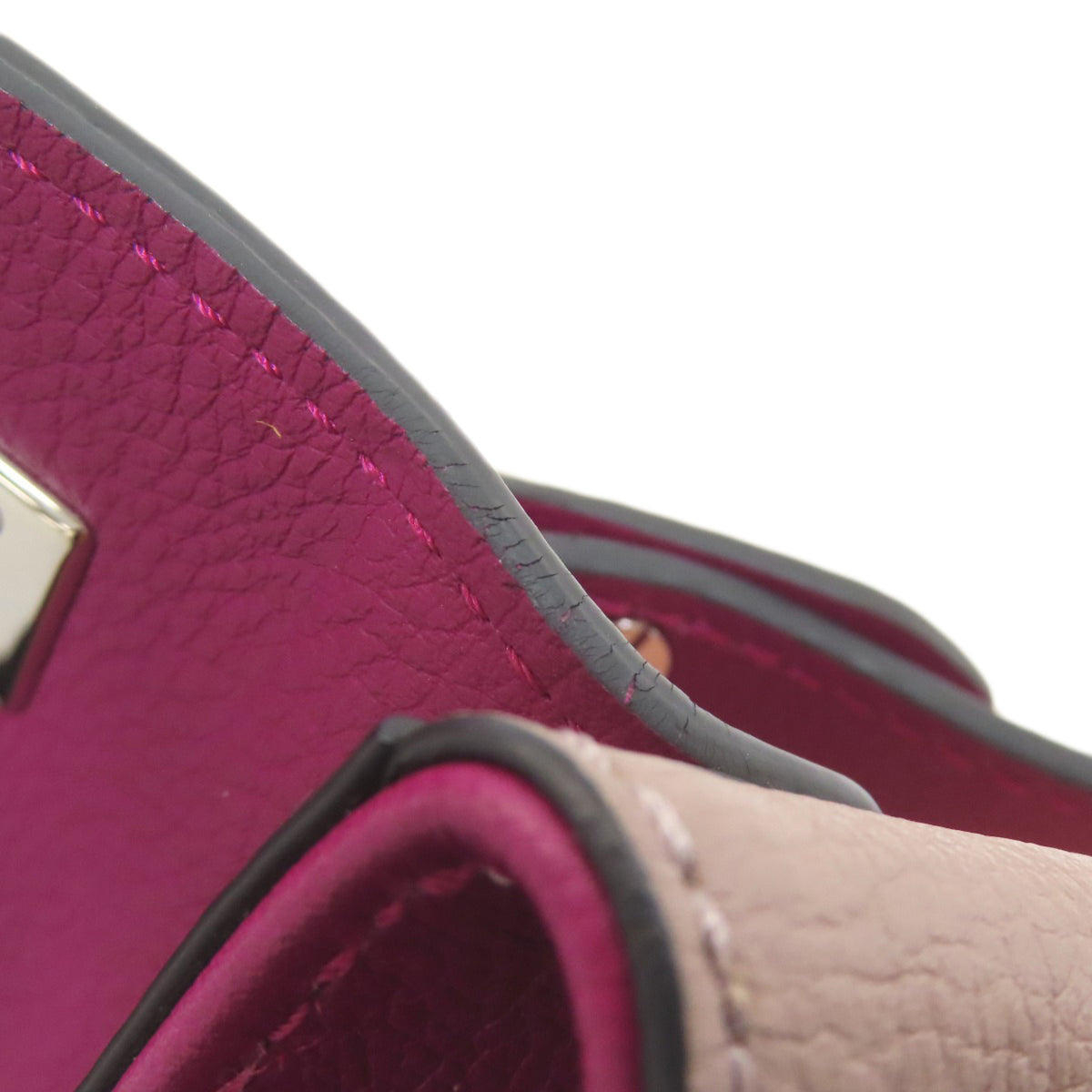 Louis Vuitton Gray Pink Purple Leather Shoulder Bag (Pre-Owned)