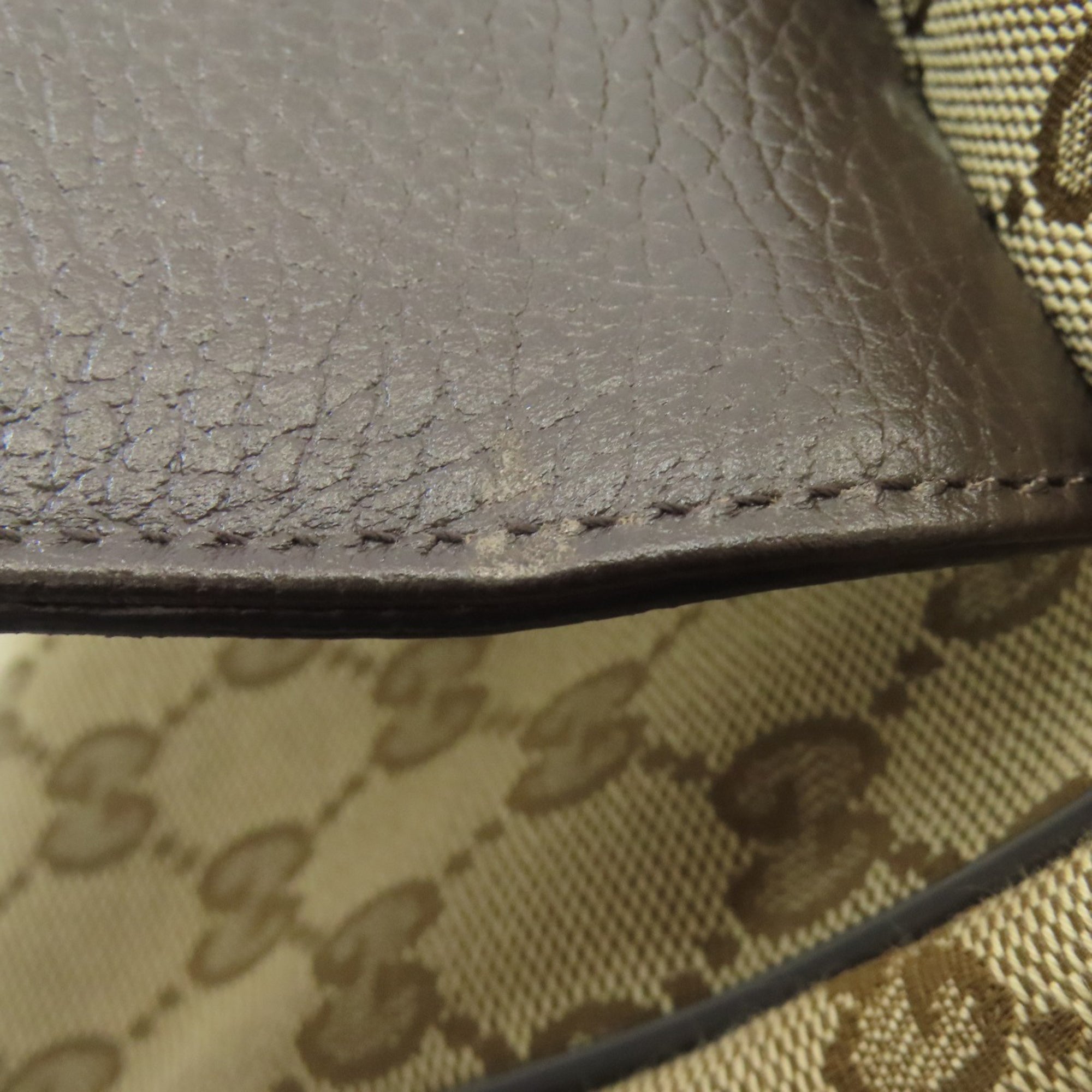 Gucci Brown Canvas Shoulder Bag (Pre-Owned)