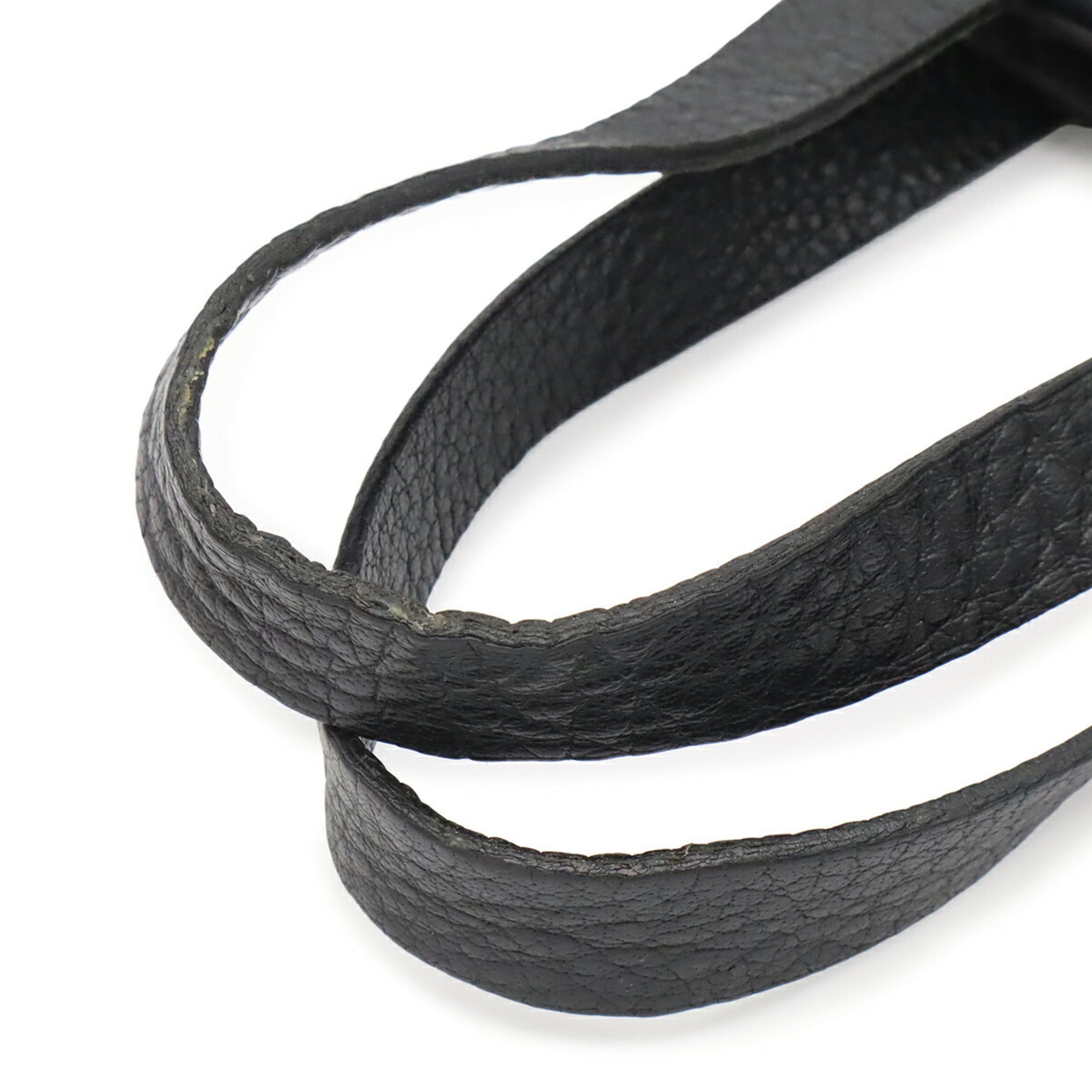 Hermes Ahmedabad Black Cotton Canvas Leather Handbag Tote Bag (Pre-Owned)