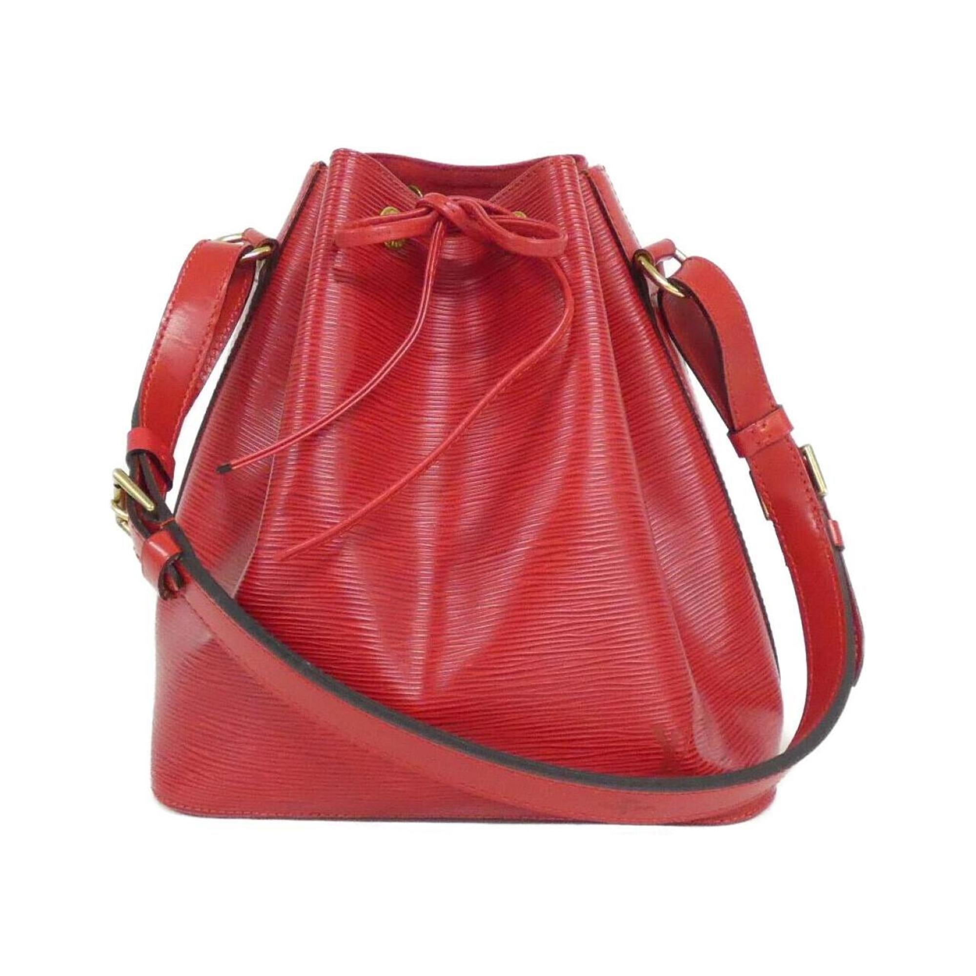 Louis Vuitton Red Color Leather Shoulder Bag (Pre-Owned)