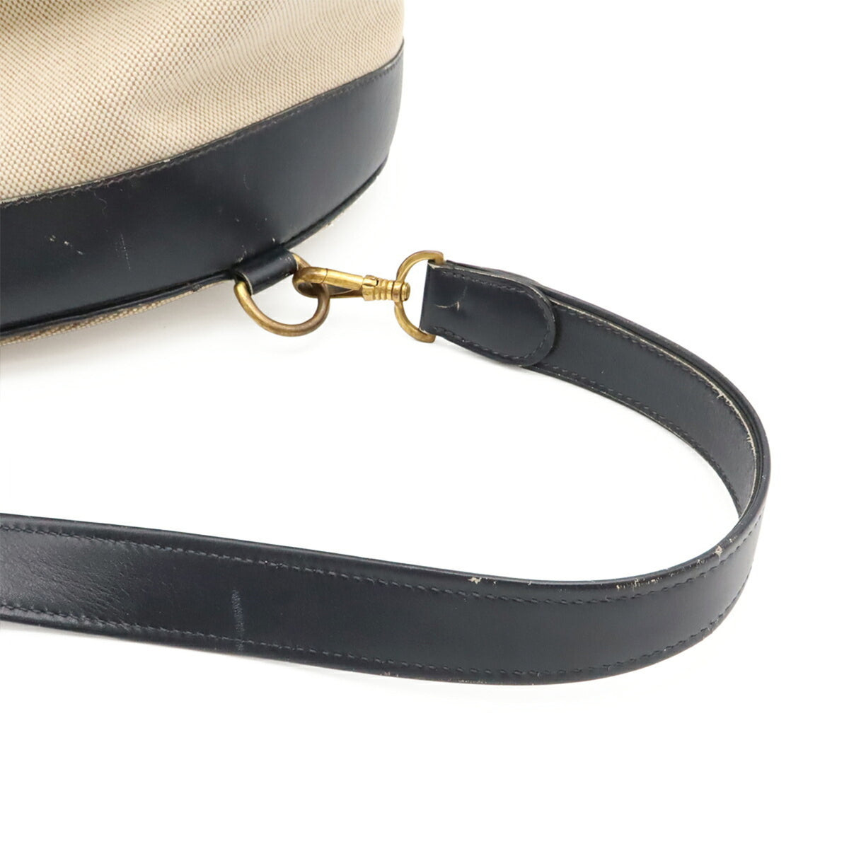 Hermes Natural Navy Toile H Shoulder Bag (Pre-Owned)
