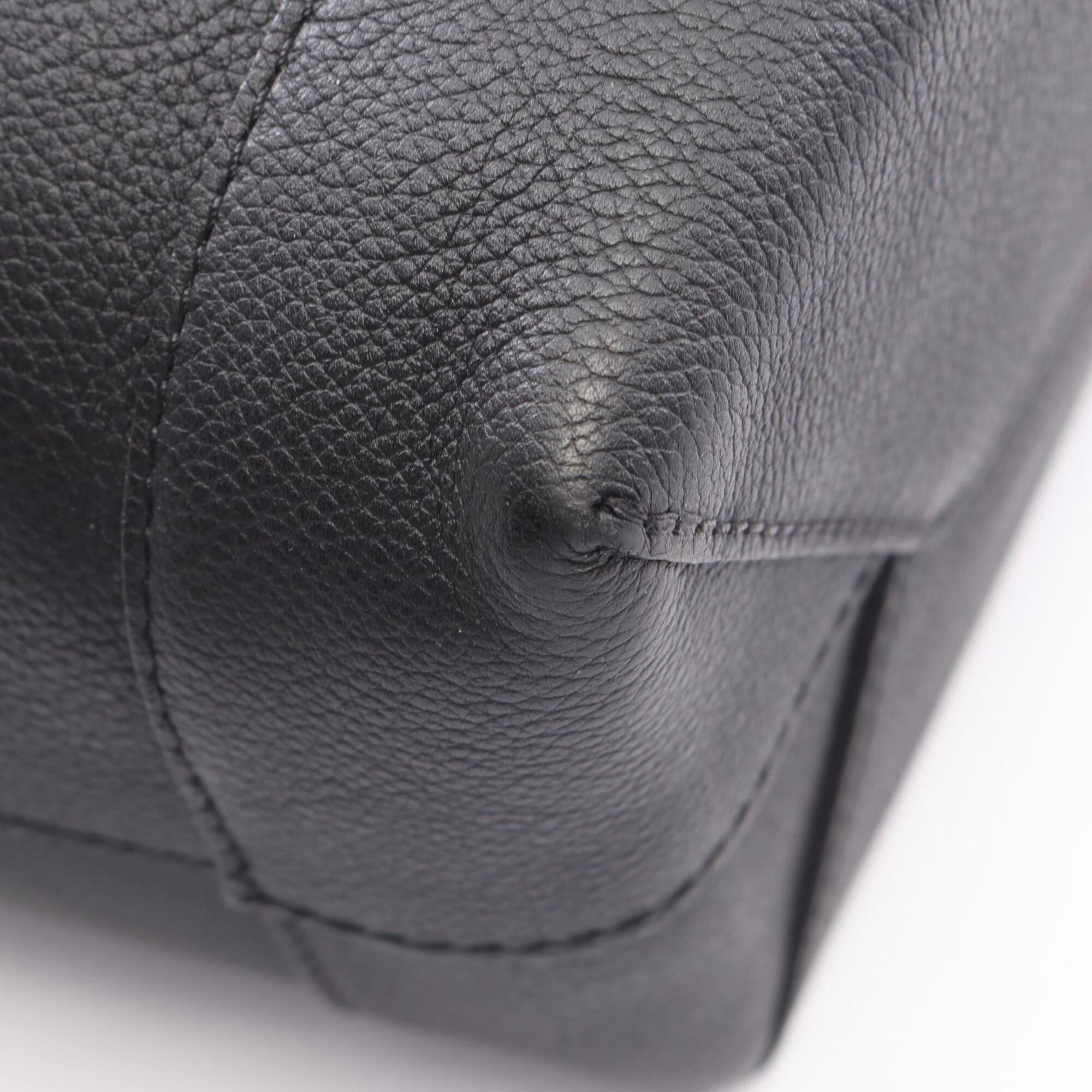 Louis Vuitton Black Noir Leather Backpack Handbag (Pre-Owned)