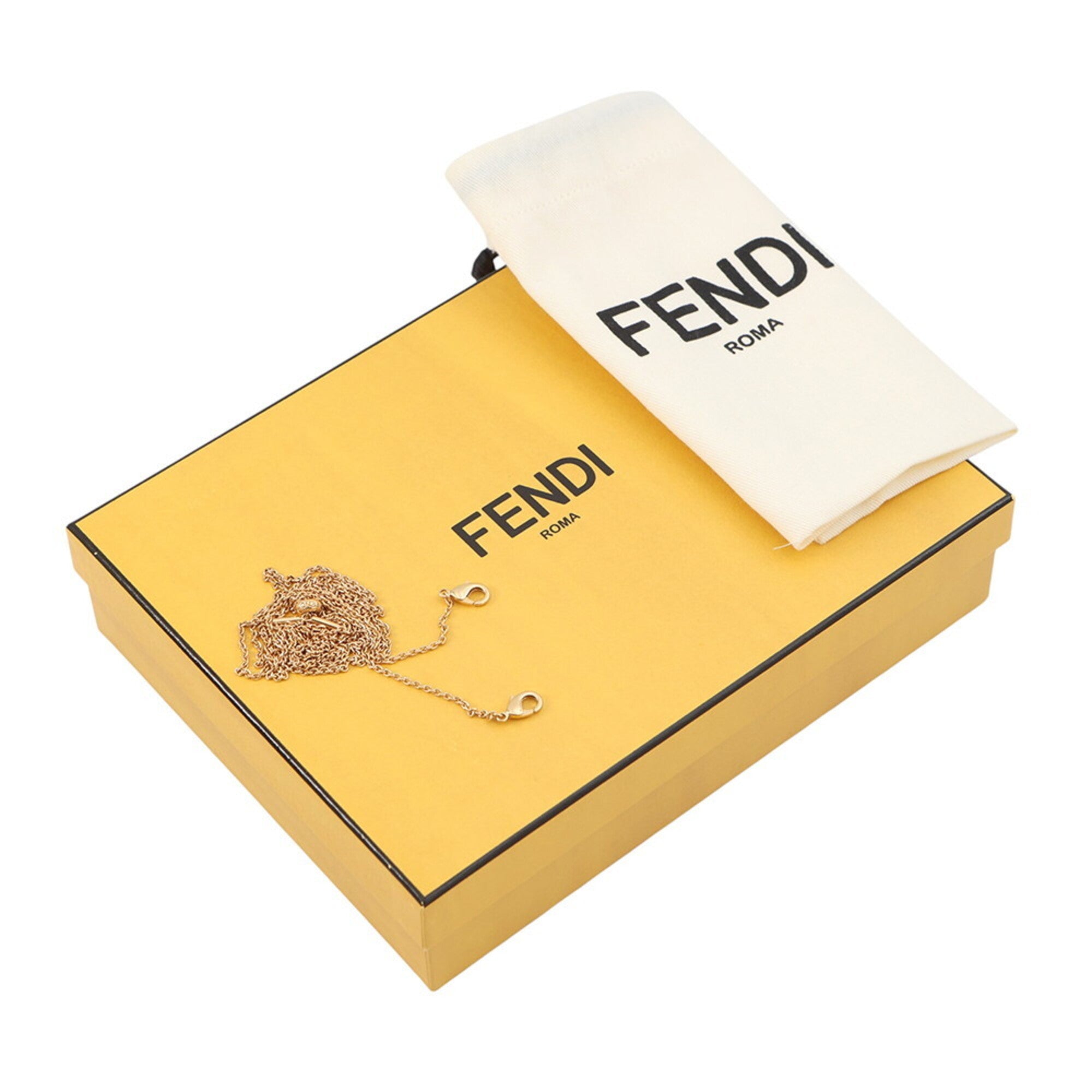 Fendi Camel Yellow Leather Handbag Pochette Pouch (Pre-Owned)