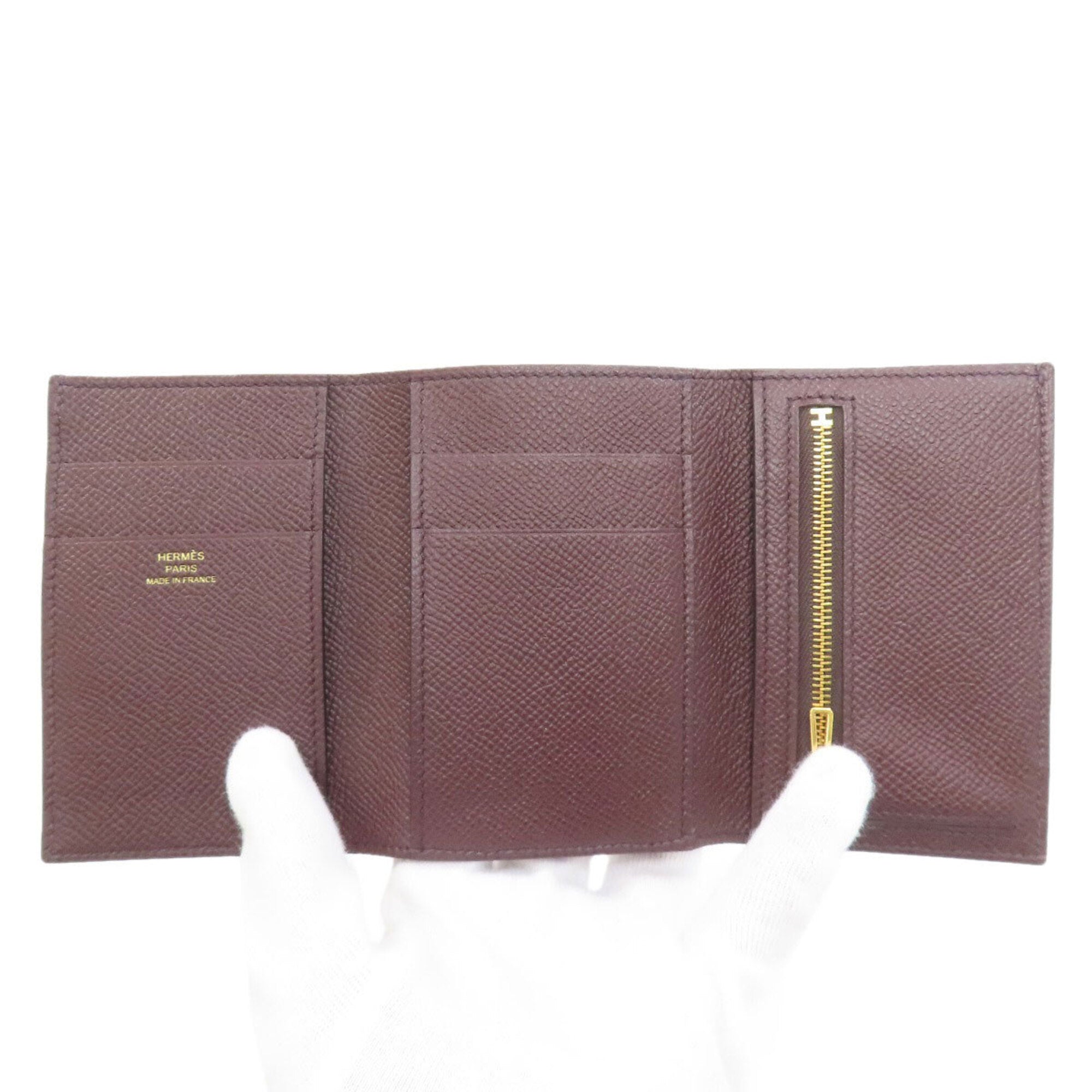 Hermes Bordeaux Epsom Leather Wallet (Bi-Fold) (Pre-Owned)