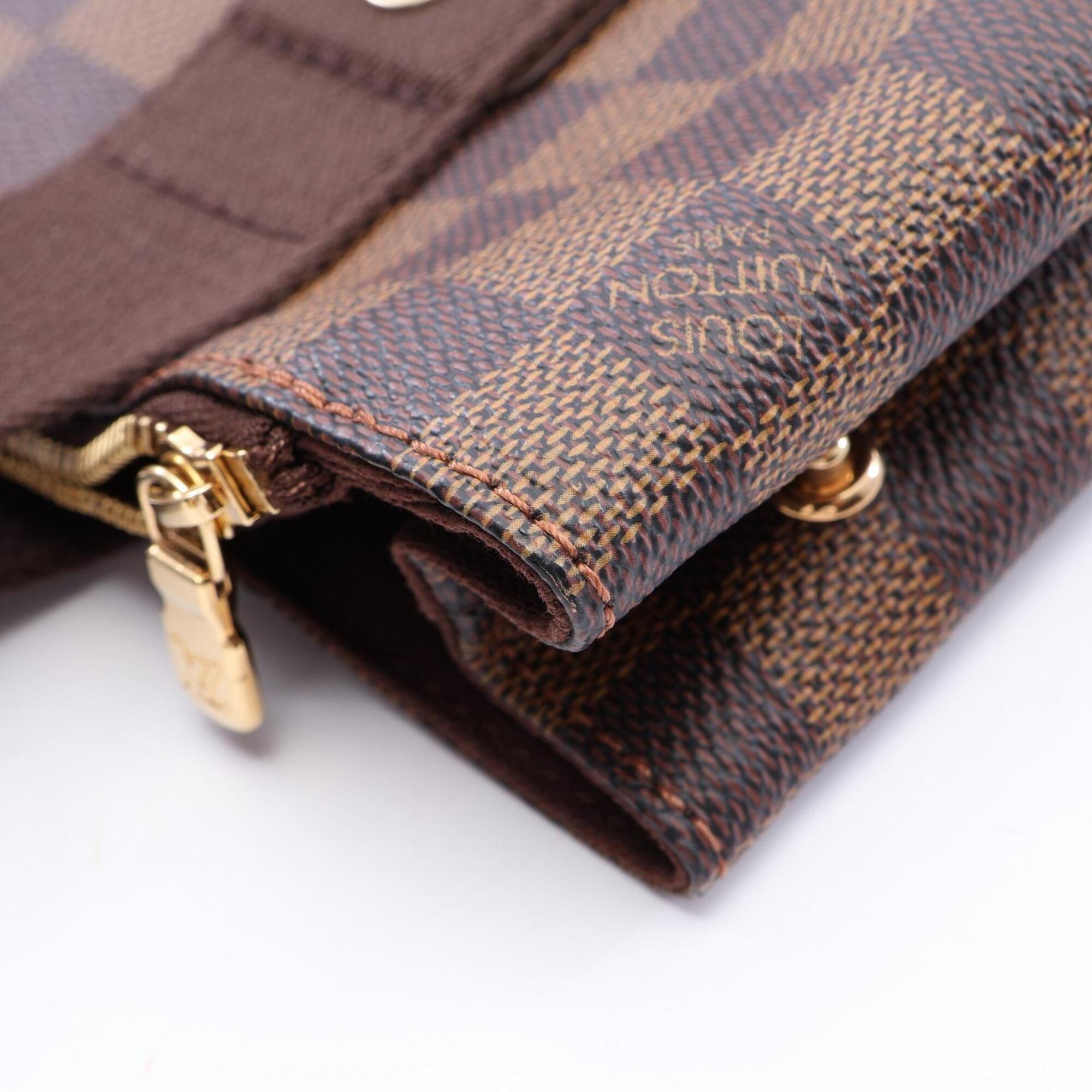 Louis Vuitton Damier Brown Ebene Coated Canvas Leather Tote Bag (Pre-Owned)