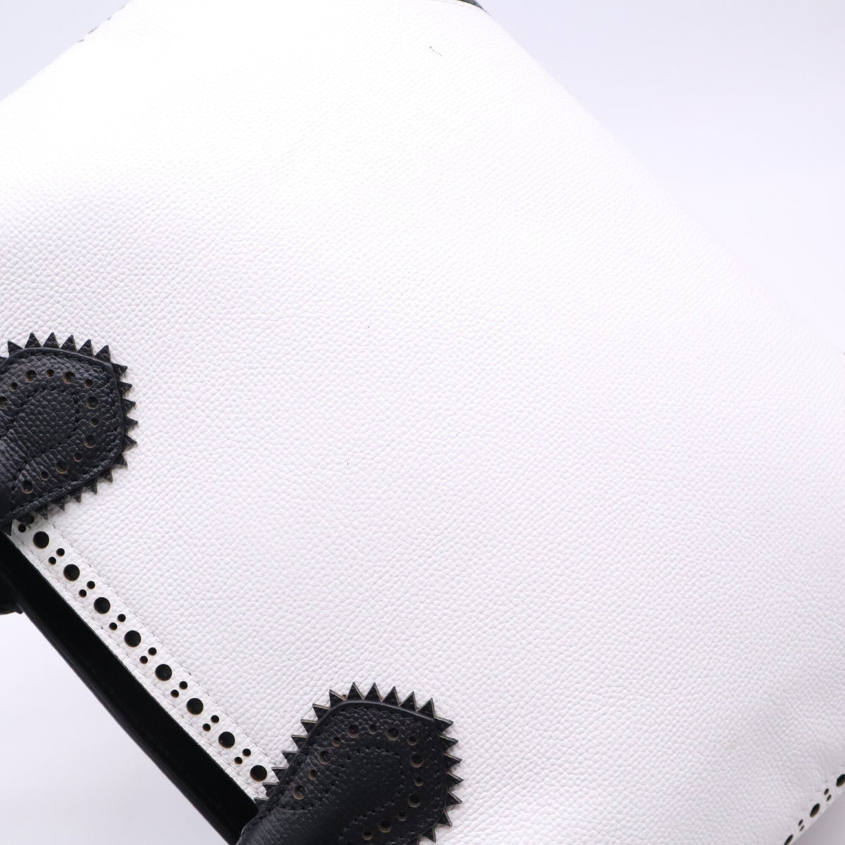 Burberry Black White Handbag Shoulder Bag (Pre-Owned)