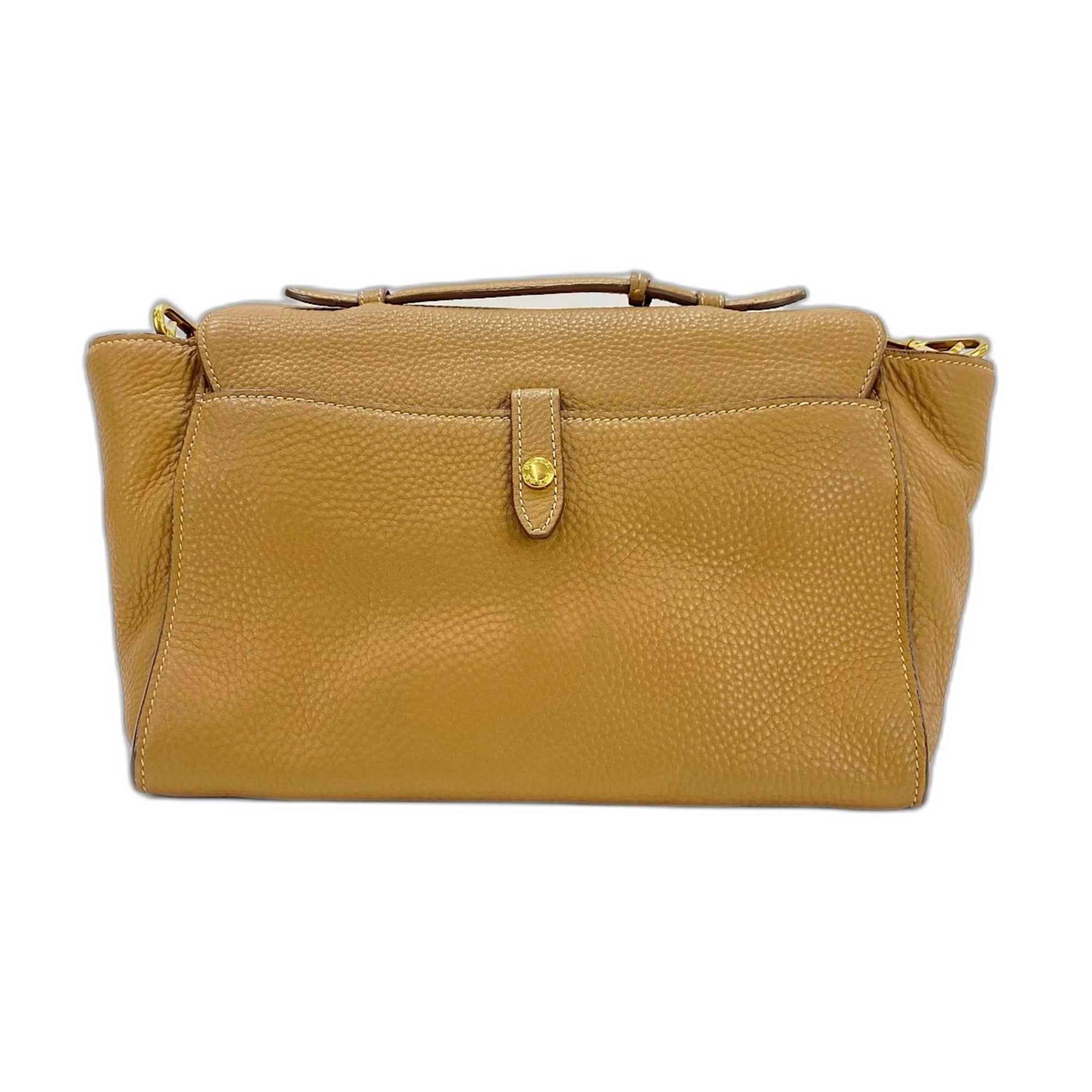 Prada Brown Leather Shoulder Bag (Pre-Owned)