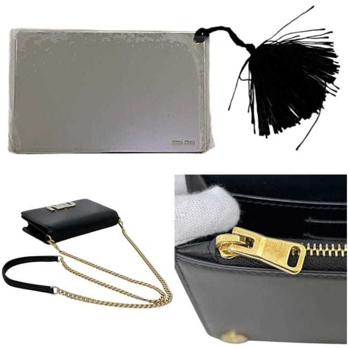 Miu Miu Black Leather Shoulder Bag (Pre-Owned)