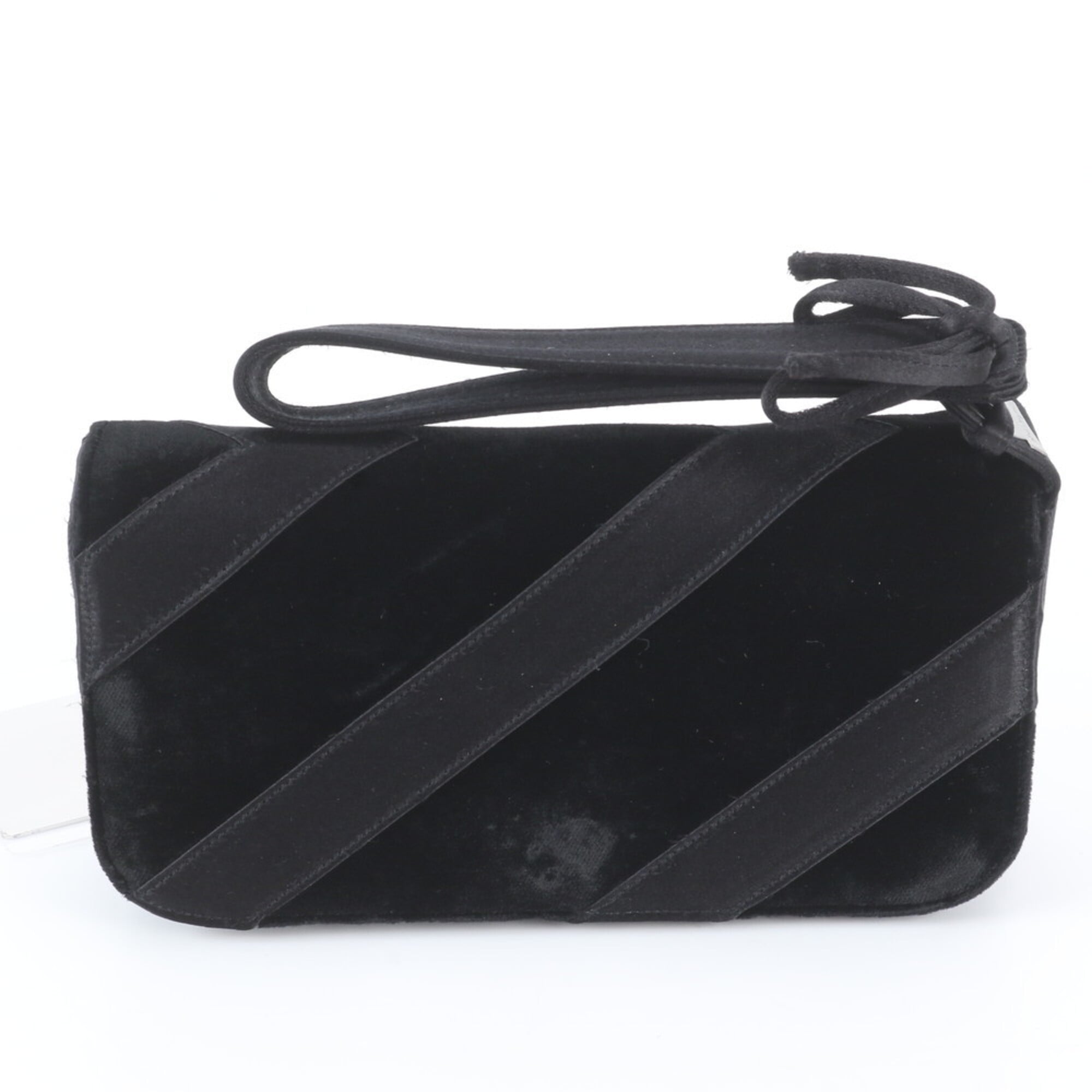 Salvatore Ferragamo Black Clutch Bag Handbag Pouch (Pre-Owned)