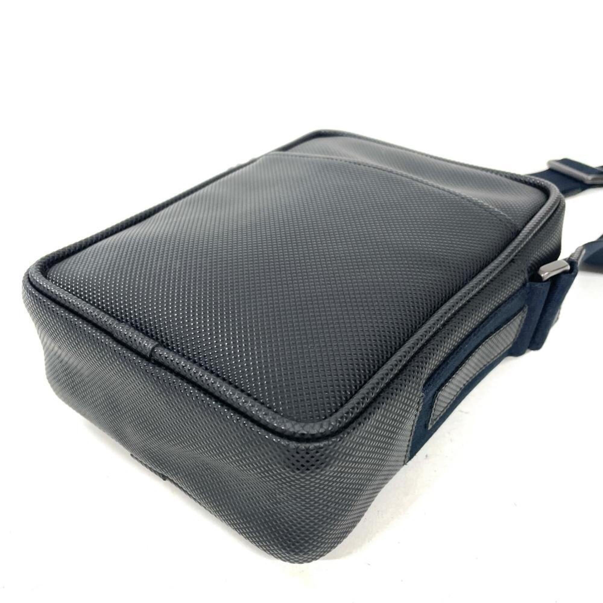 Bottega Veneta Black Coated Canvas Shoulder Bag (Pre-Owned)