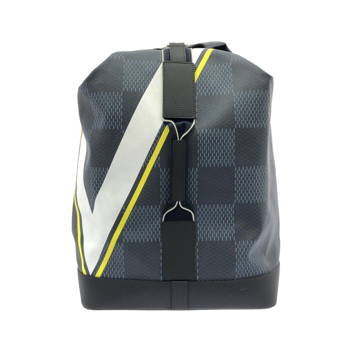 Louis Vuitton Cobalt Jaune Coated Canvas Shoulder Bag (Pre-Owned)