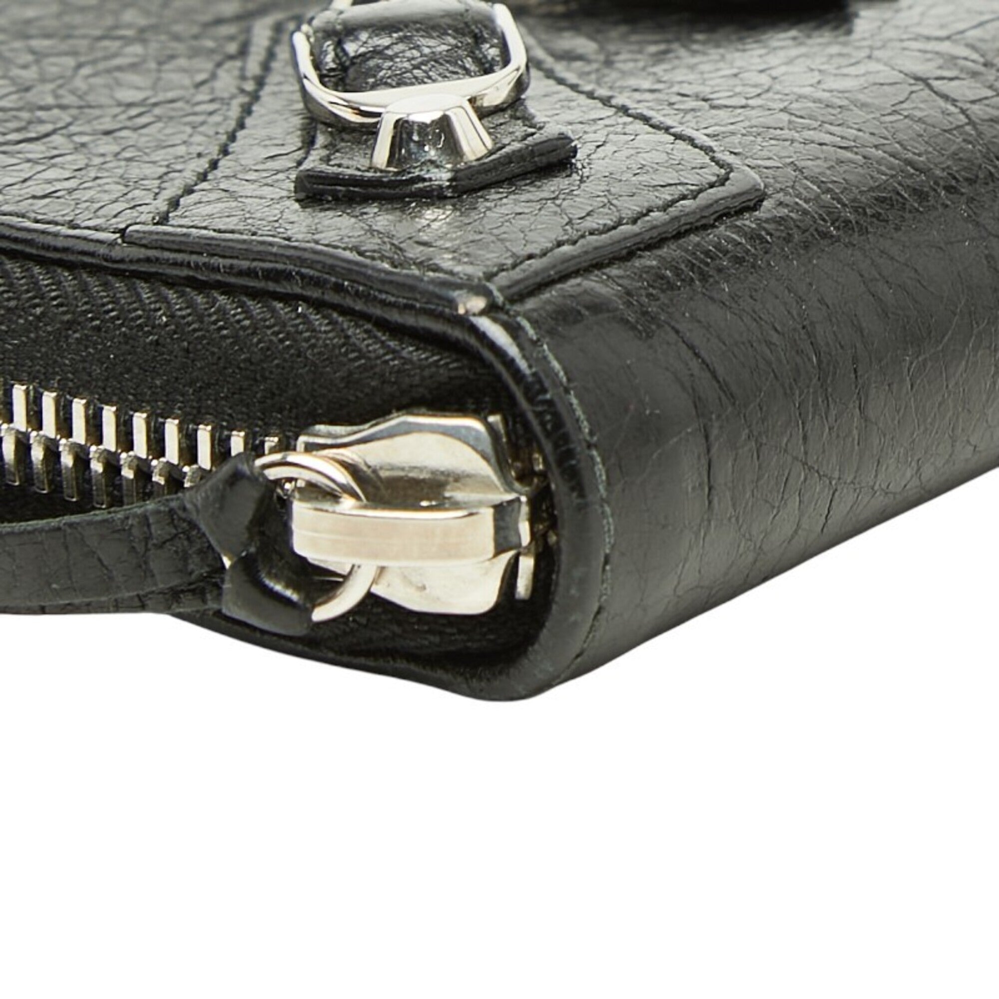 Balenciaga Black Leather Long Wallet (Bi-Fold) (Pre-Owned)