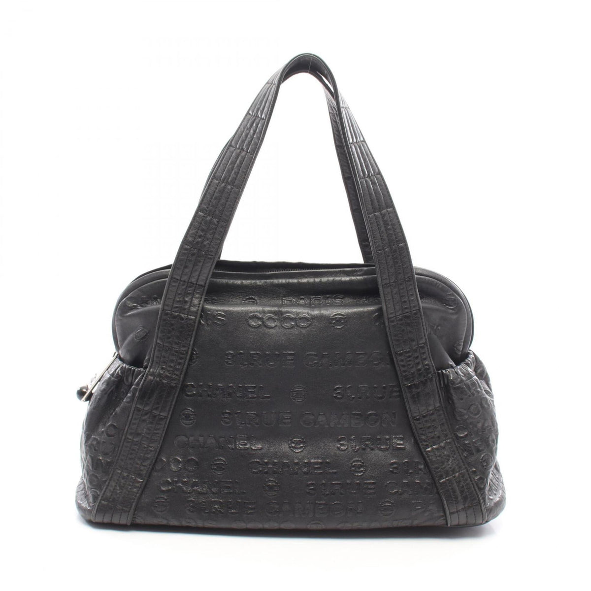 Chanel Black Leather Handbag (Pre-Owned)