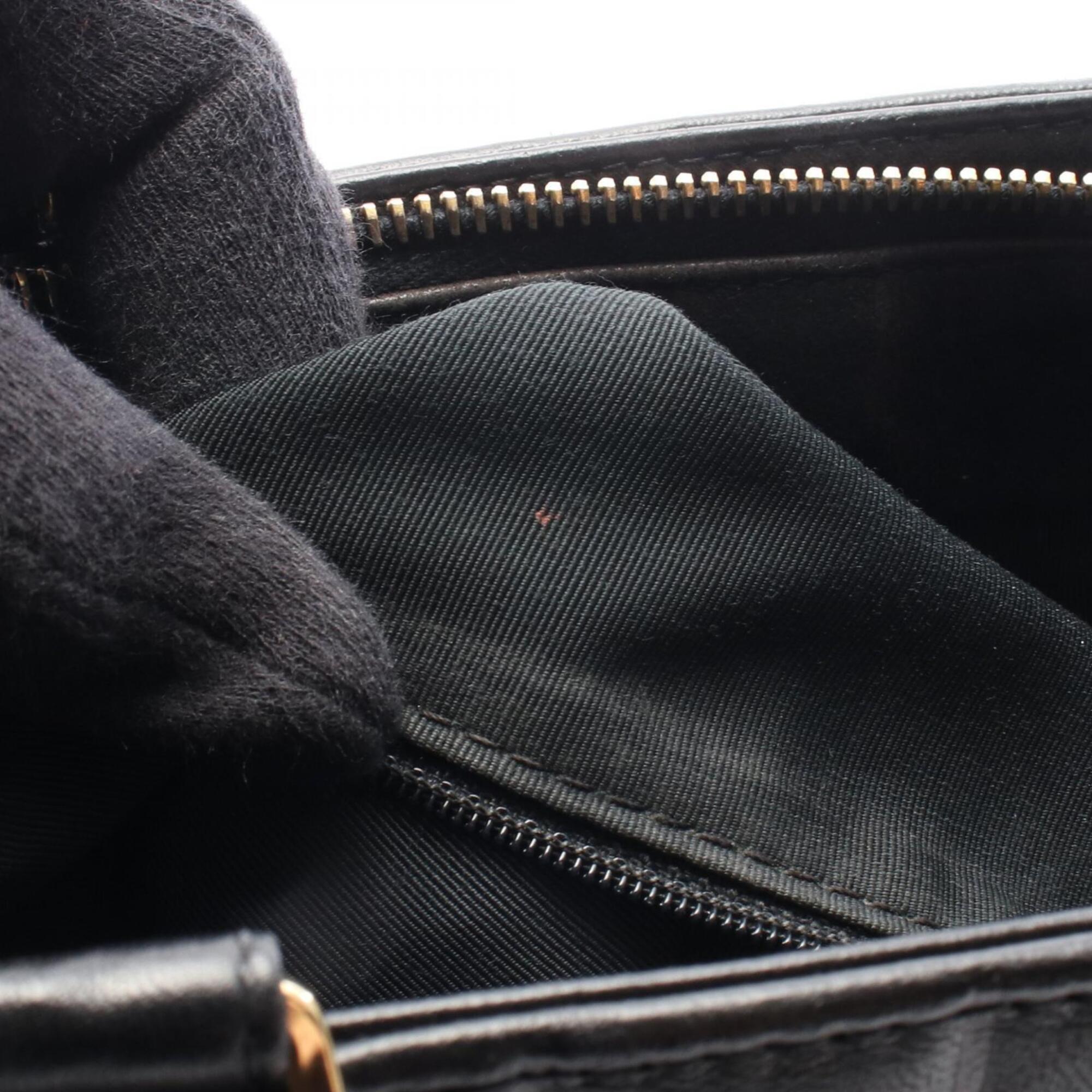 Chanel Black Leather Handbag Tote Bag (Pre-Owned)